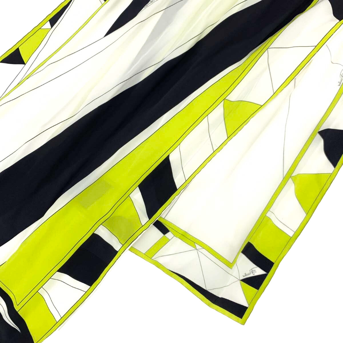 Emilio Pucci 2000s Geometric Abstract Print Silk Scarf
