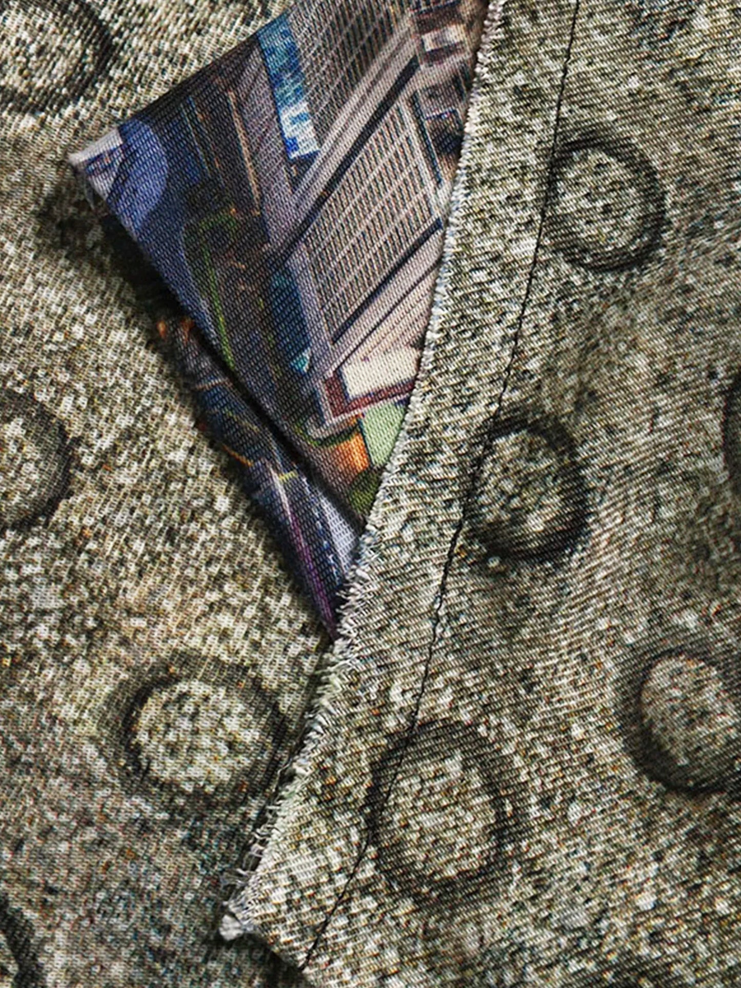 Comme des Garçons FW 2018 HOMME PLUS City Print Patchwork Wide Shorts