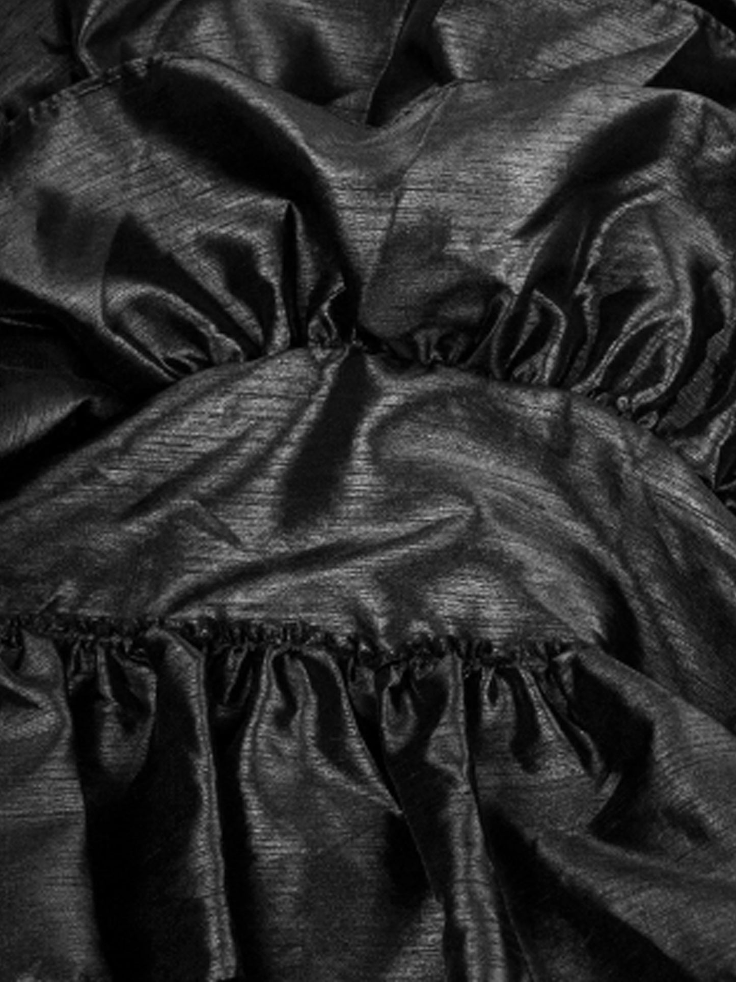 Comme des Garçons FW 2001 Robed Chambre Black Half Wrap Ruffled Skirt