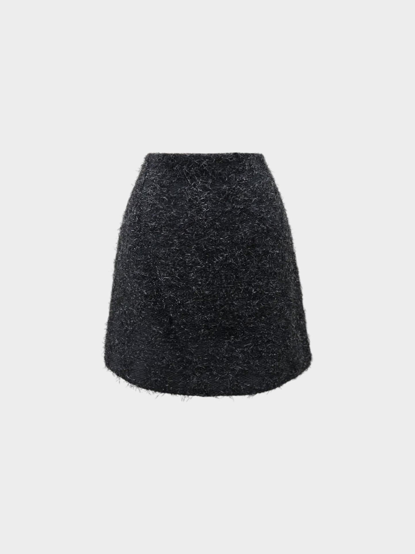 Chanel 2000s Black Eyelash Dress/Coat and Skirt Set