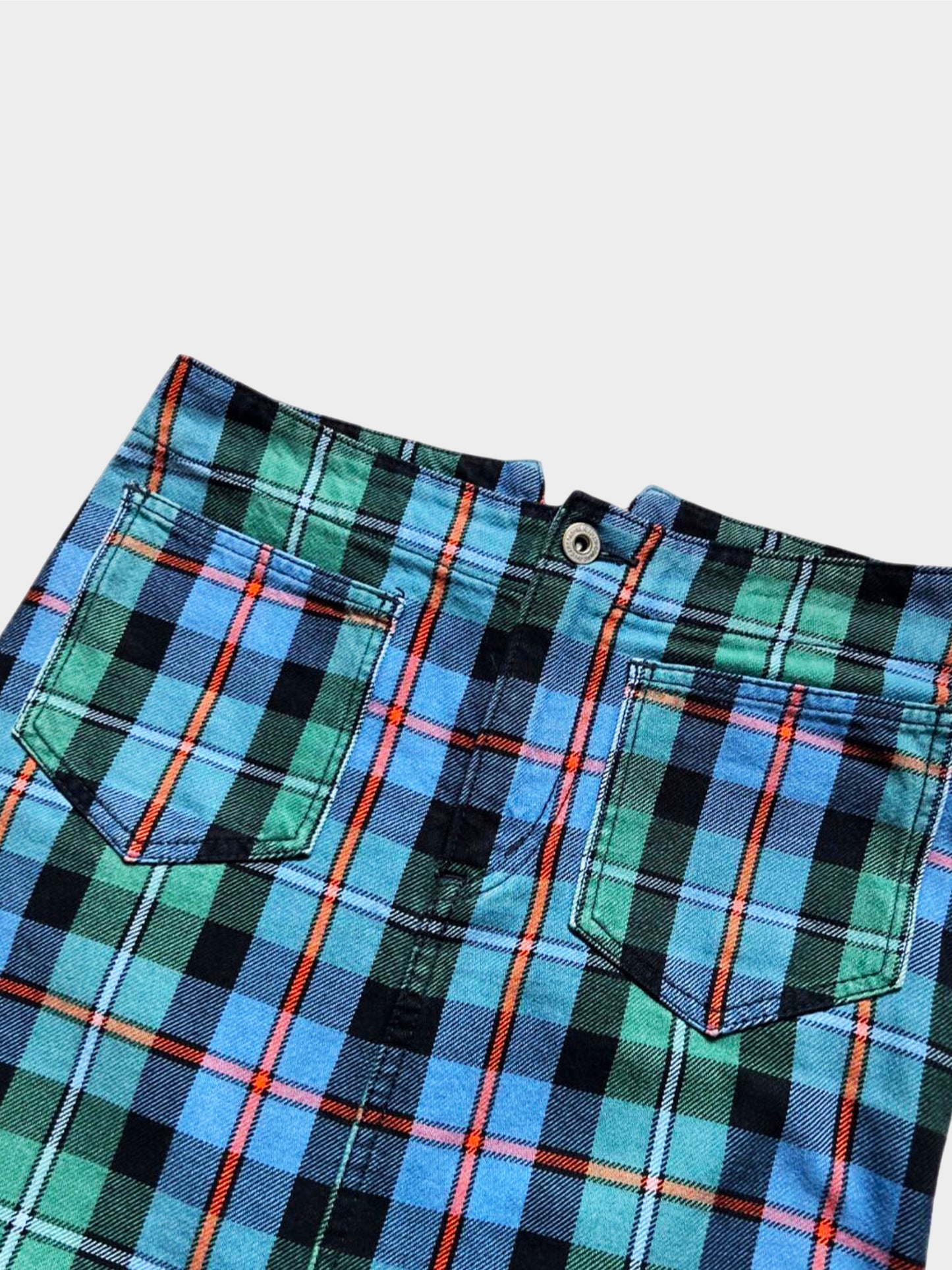 Junya Watanabe CDG AW 2004 Rare Archival Plaid Flare Long Skirt