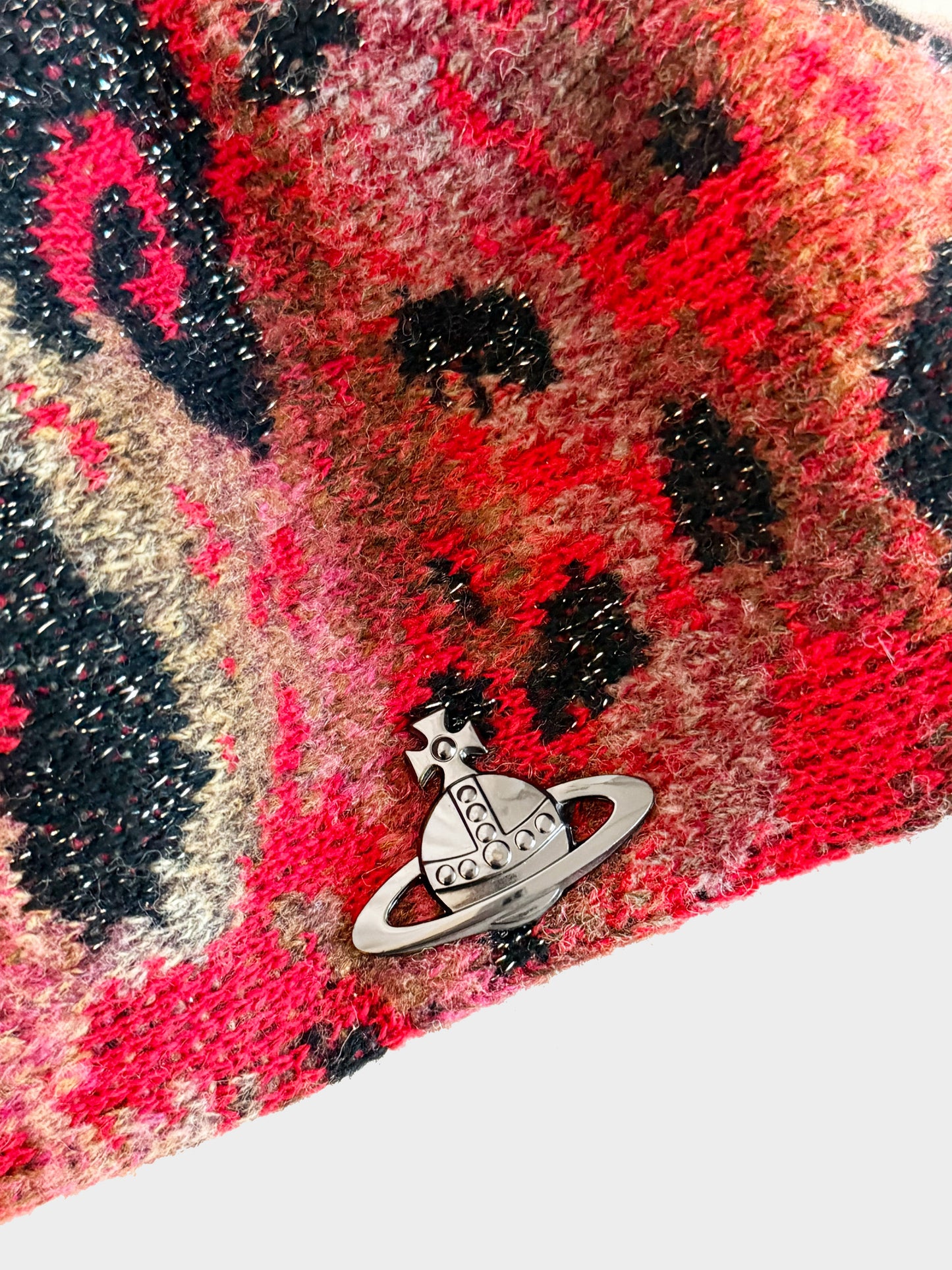 Vivienne Westwood 2000s Red Leopard Print Beret