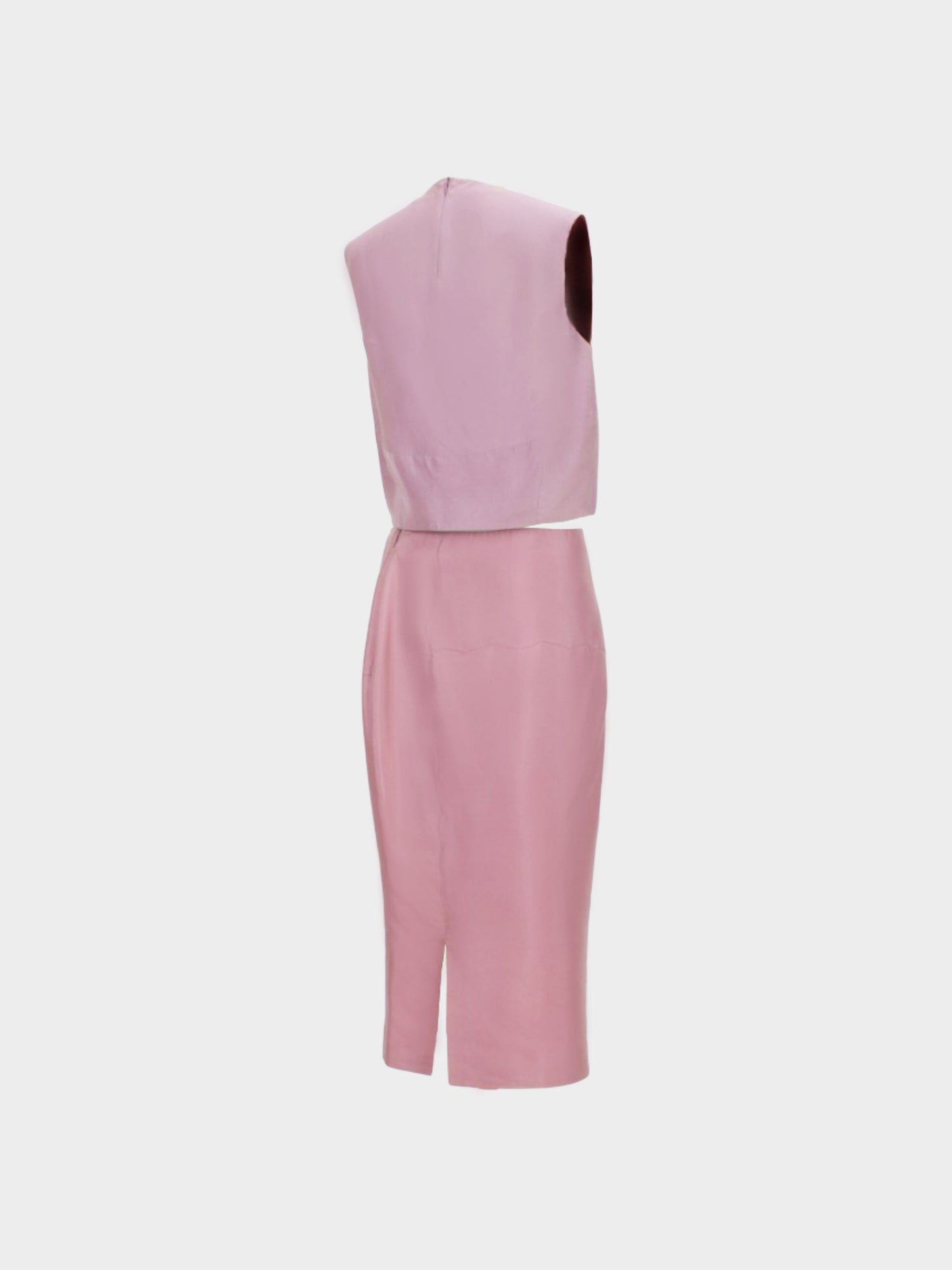 Prada 2000s Rare Pink Nylon Tank Top and Skirt Set