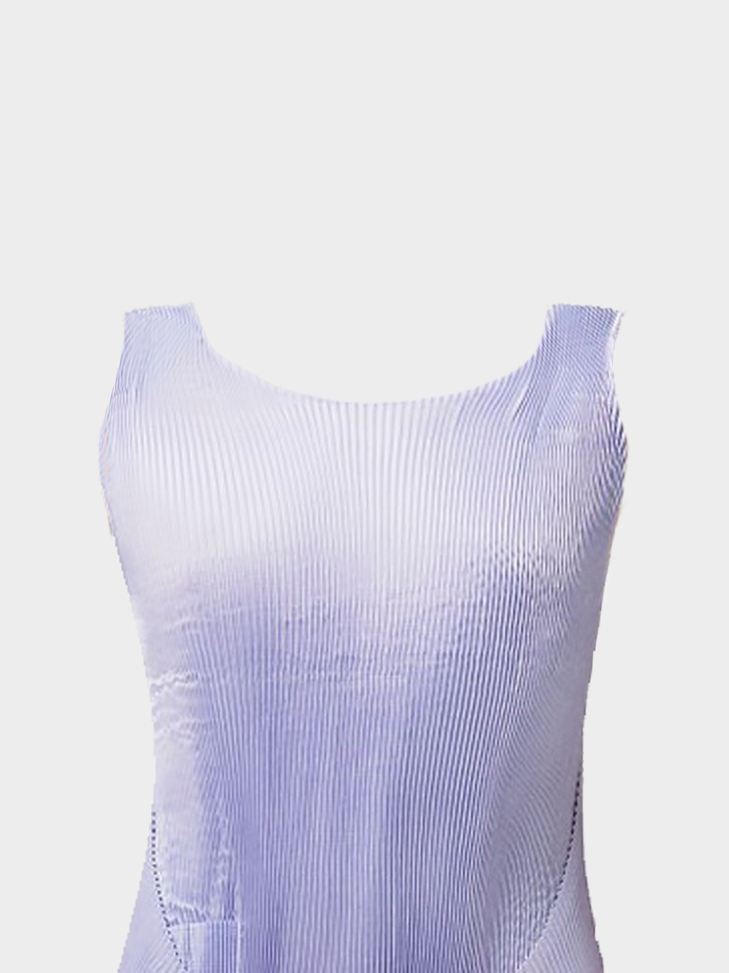 Issey Miyake 1990s Rare Lavender Pleated Satin Silk Apron Dress
