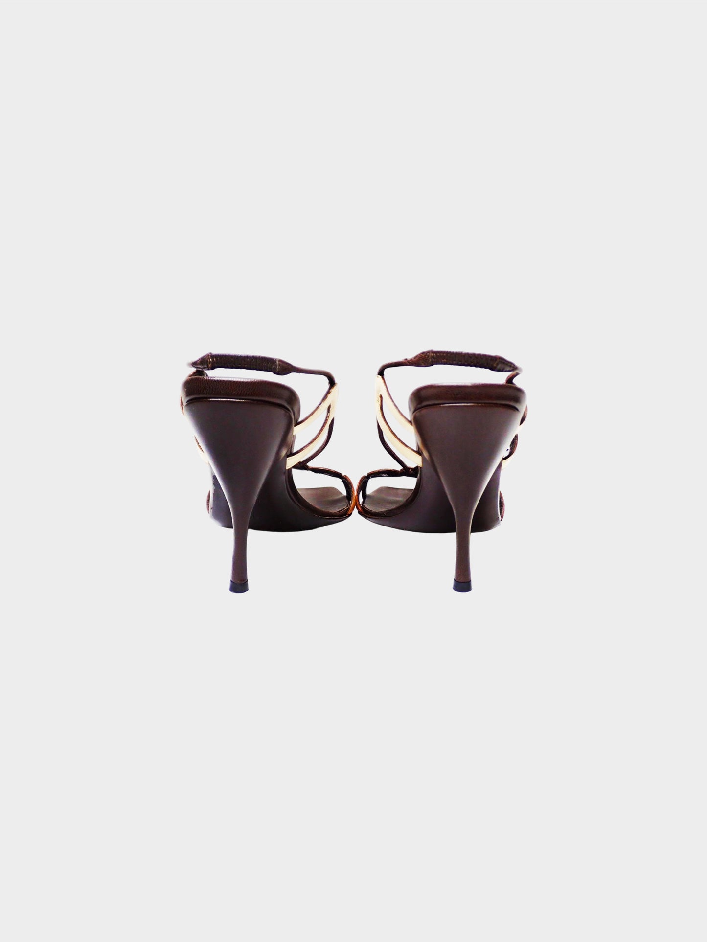 Miu Miu 1990s Circle Motif Slingback Heels