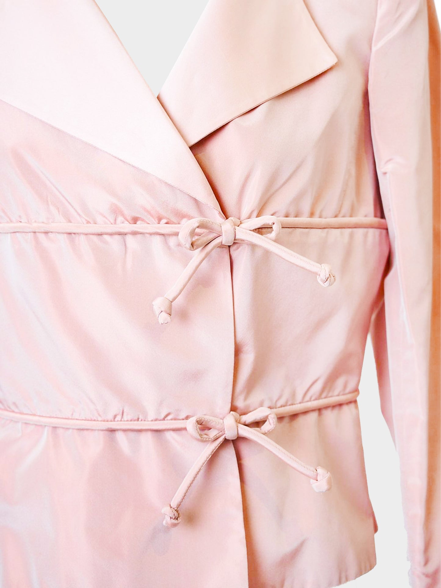 Valentino 1990s Powder Pink Silk Satin Jacket