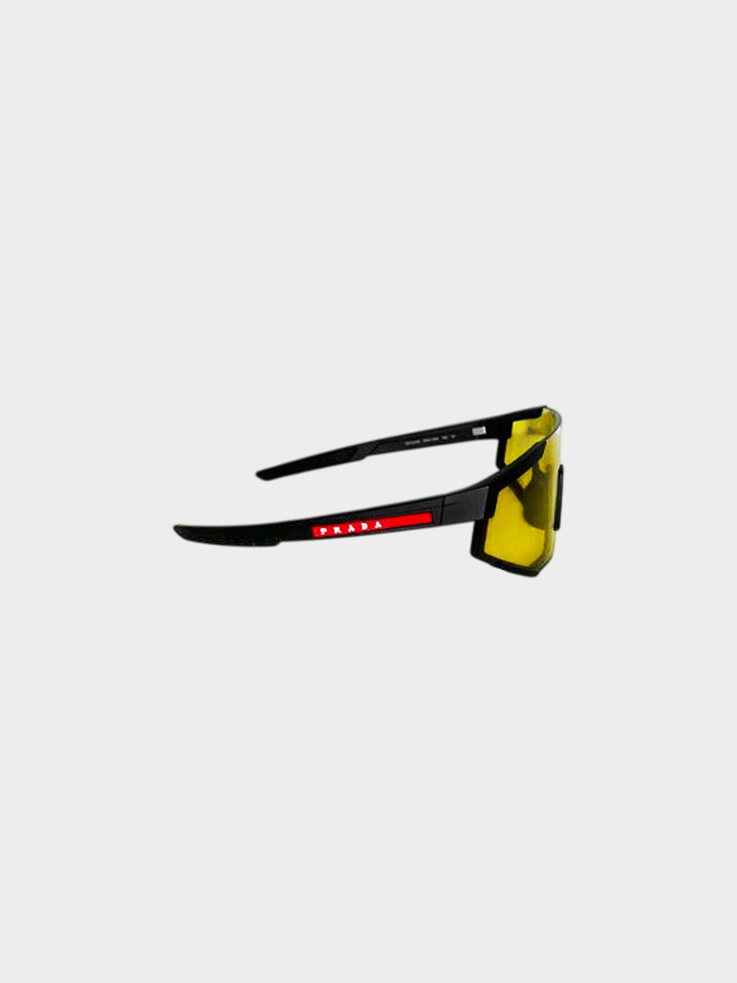 Prada Sports 2020s Black and Yellow Impavid Linea Rossa Sunglasses