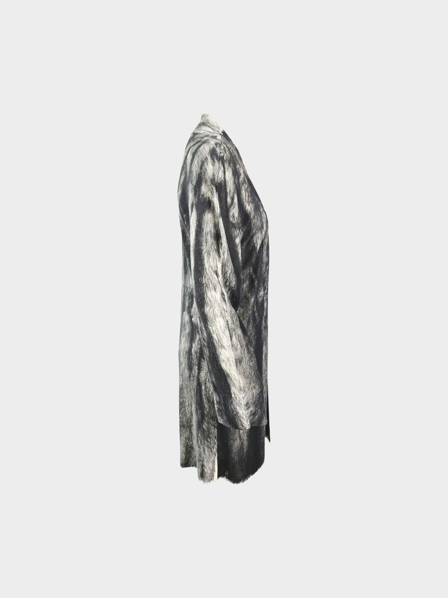 Maison Martin Margiela SS 1996 Monochrome Fur Print Long Cardigan