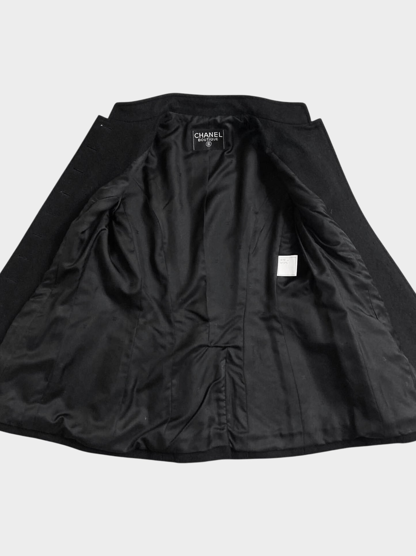 Chanel FW 1996 Black Gripoix Button Wool Jacket