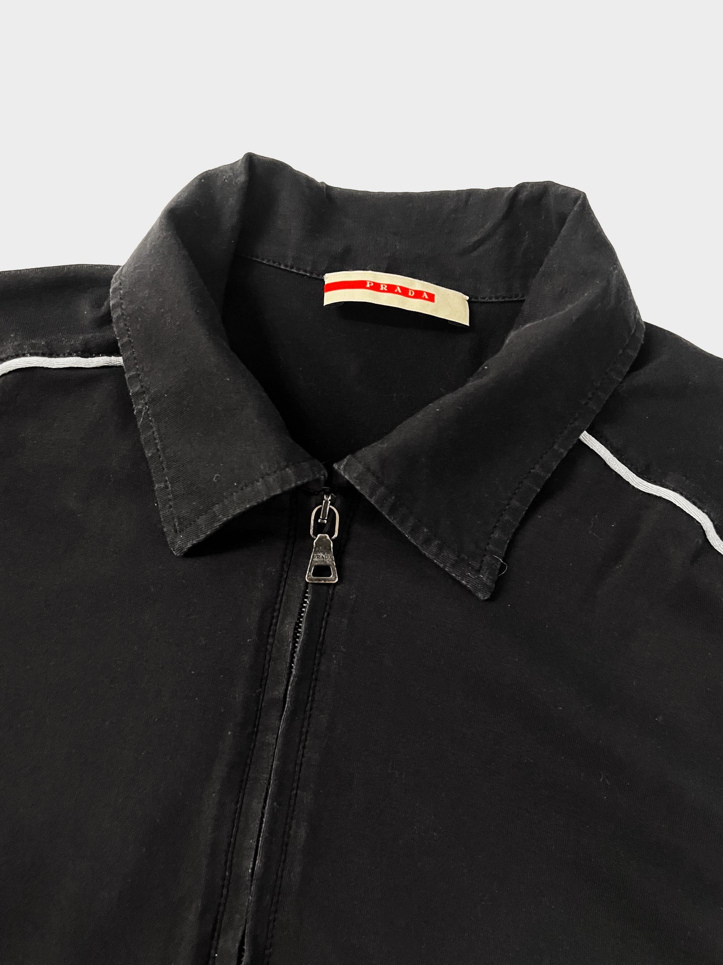 Prada Sport 2000s Black Quarter Zip Shirt