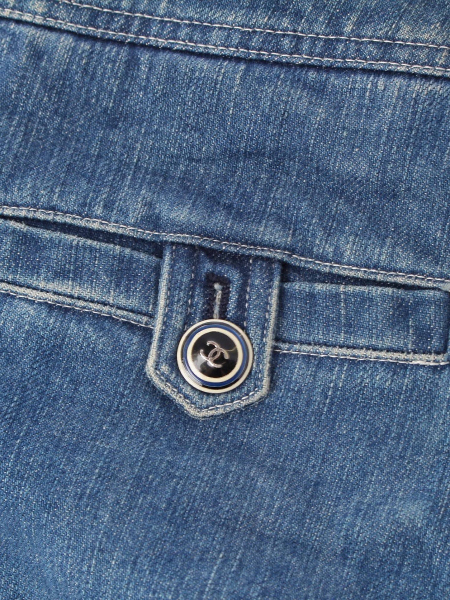 Chanel Cruise 2007 Wide Leg Flared Denim Pants