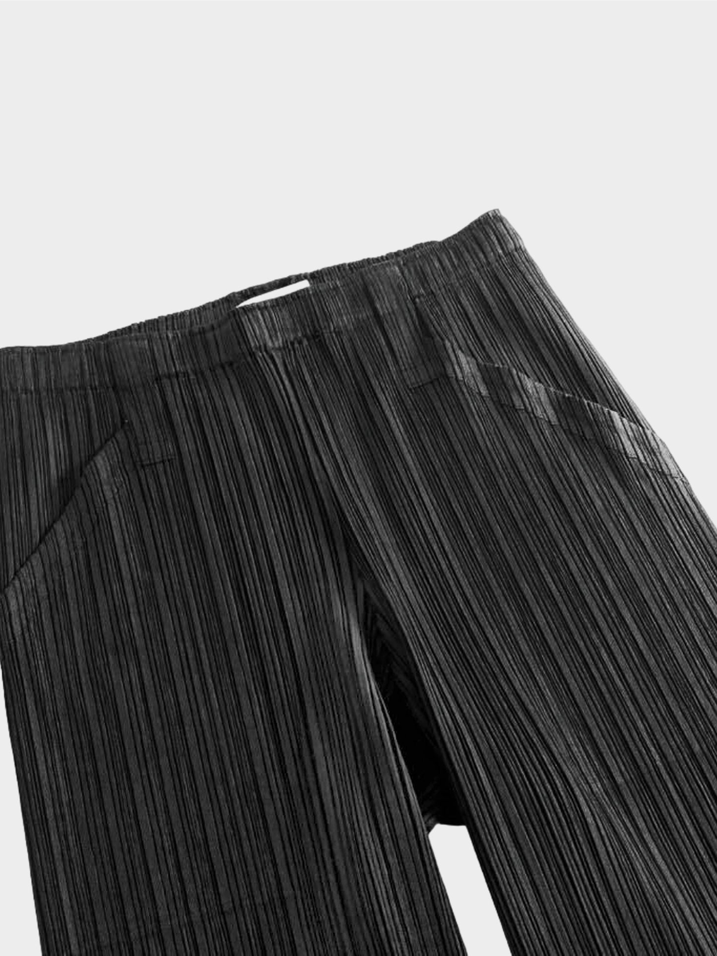 Issey Miyake Pleats Please Summer 2000 Black Wide Leg Shorts