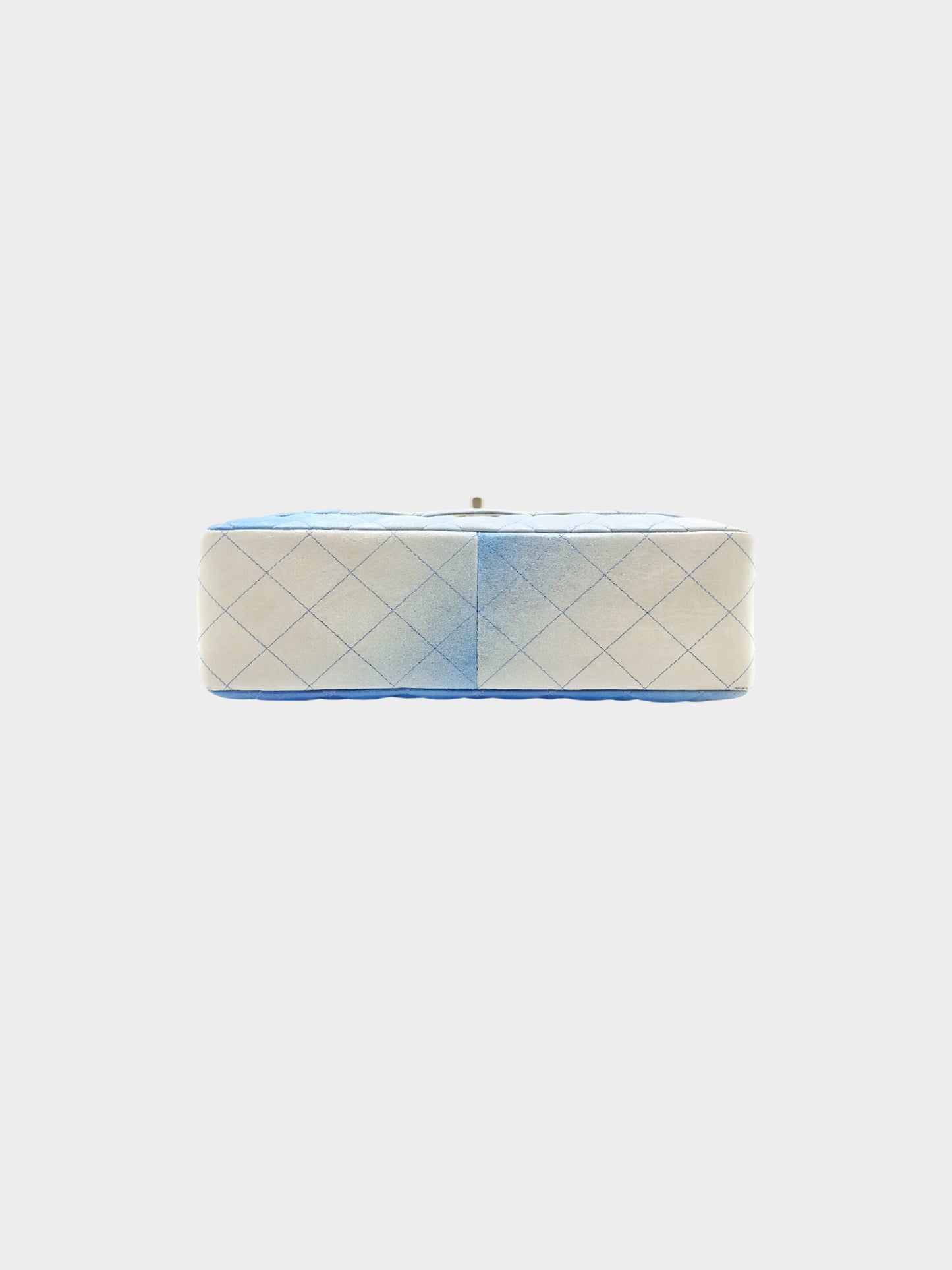 Chanel 2010 Light Blue to Grey Ombre Jumbo Classic Flap Bag