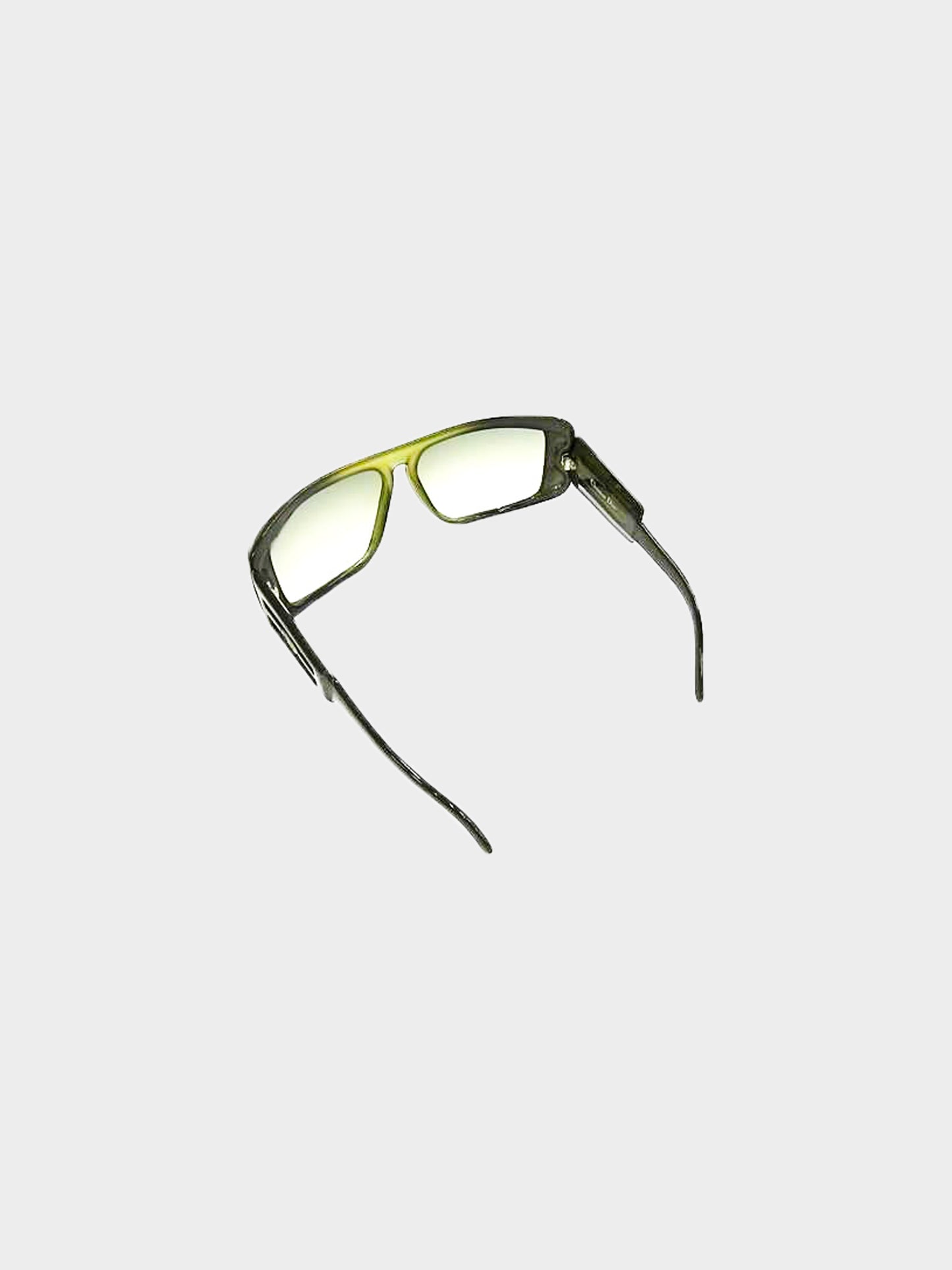 Christian Dior 1970s Gradient Green Optyl Oversized Sunglasses