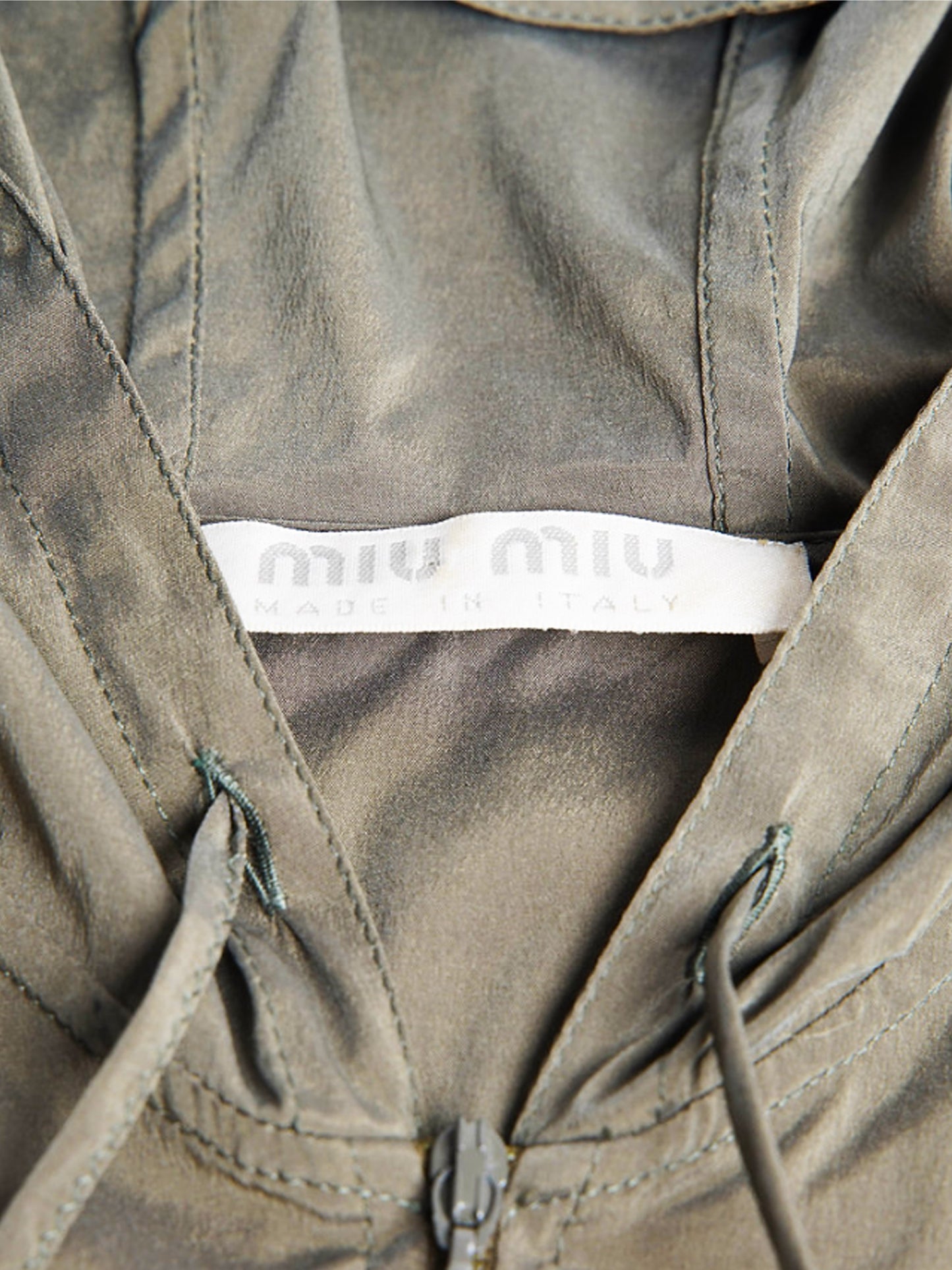 Miu Miu SS 1998 Grey Hooded Top and Shorts Set