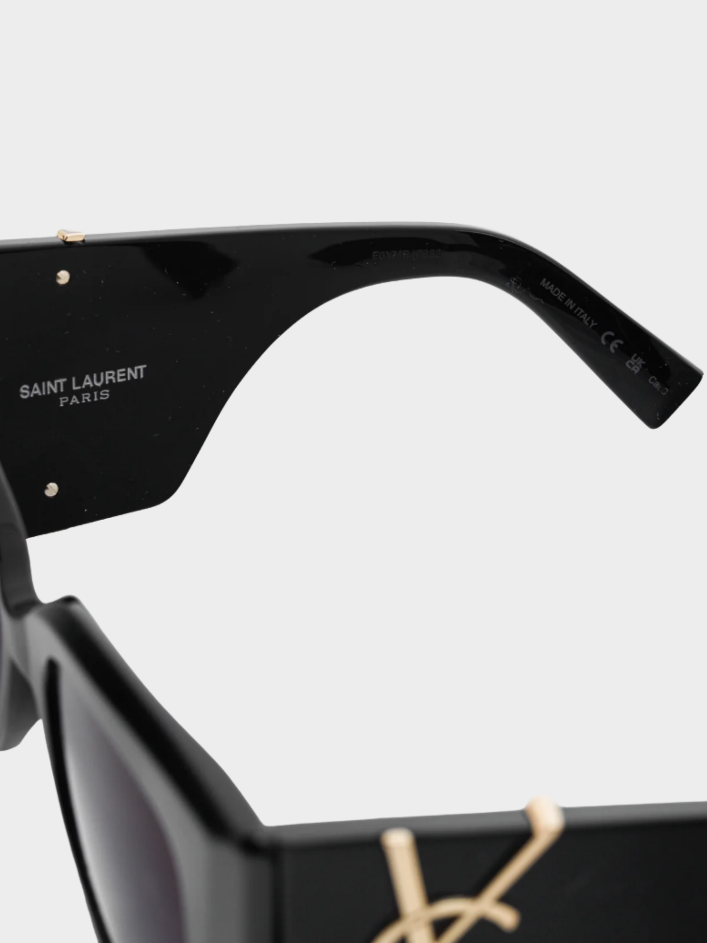Yves Saint Laurent 2010s Blaze Black Cat-Eye Sunglasses