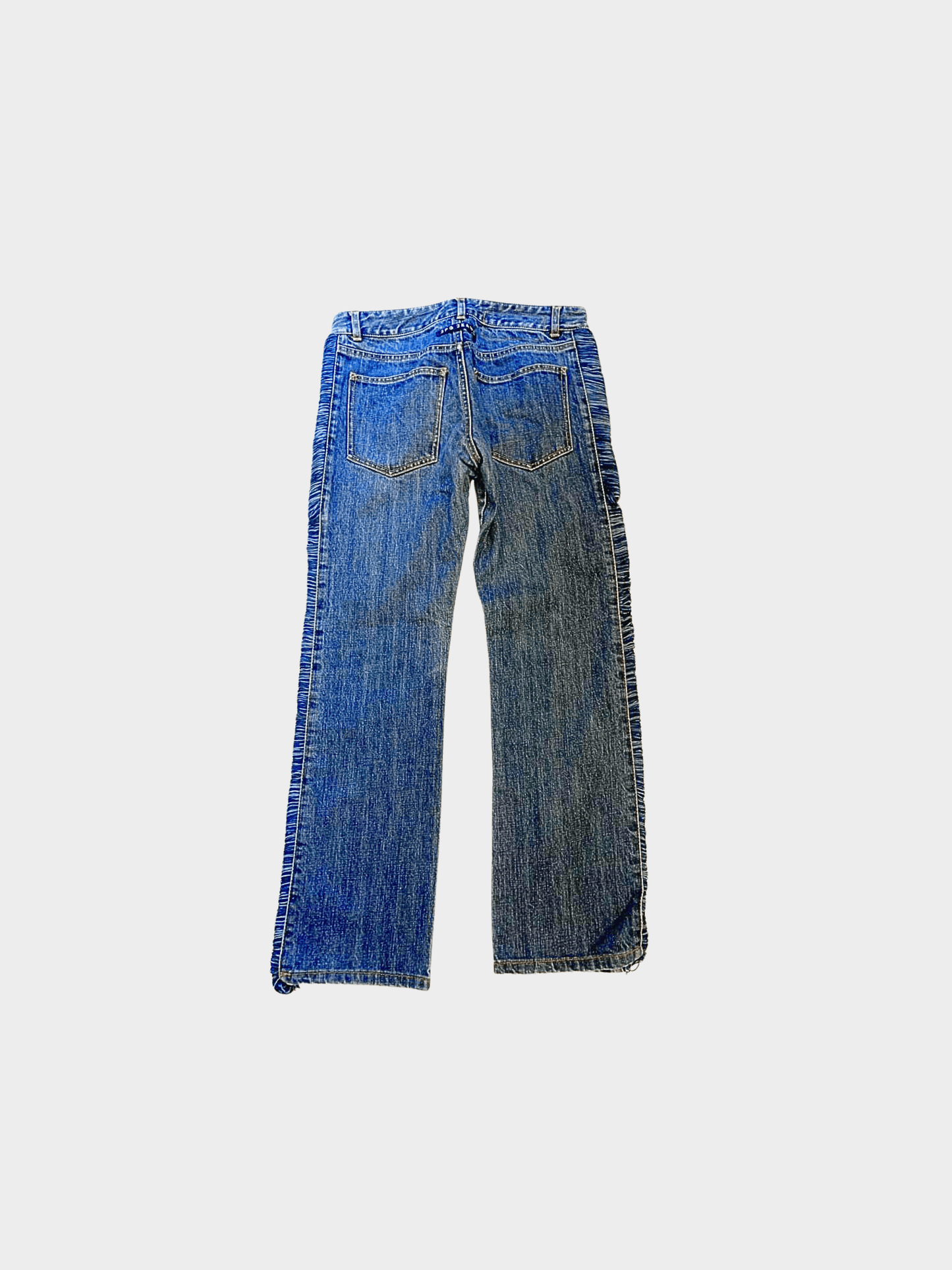 Jean Paul Gaultier 2000s Blue Denim Fringe Jeans
