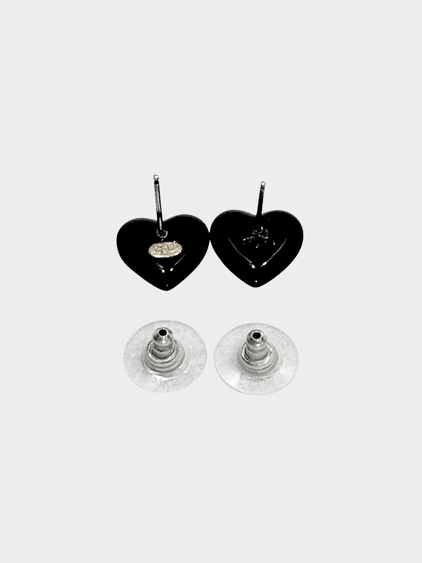 Chanel 2006 Cream Heart CC Earrings