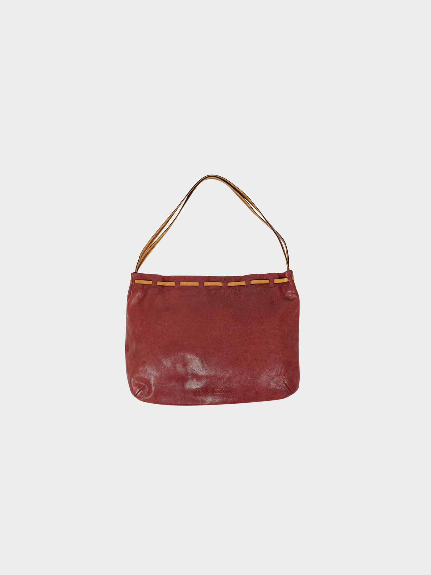 Miu Miu SS 2000 Red Leather Bow Bag