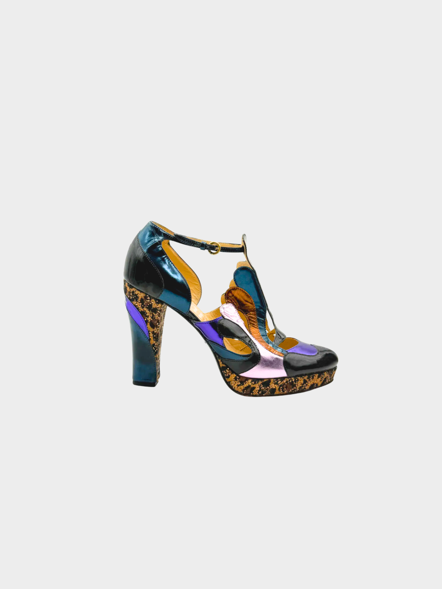 John Galliano 2013 Multicolor Graphic Pump
