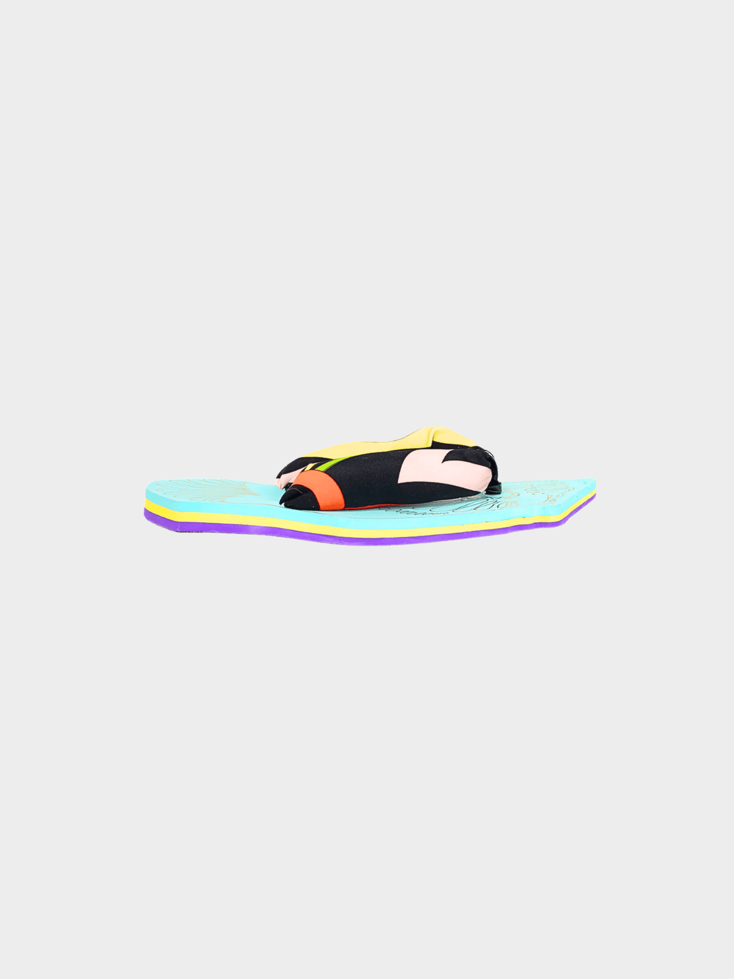 Emilio Pucci SS 2023 Nero & Rosso Marmo-Print Scuba Thong Sandals