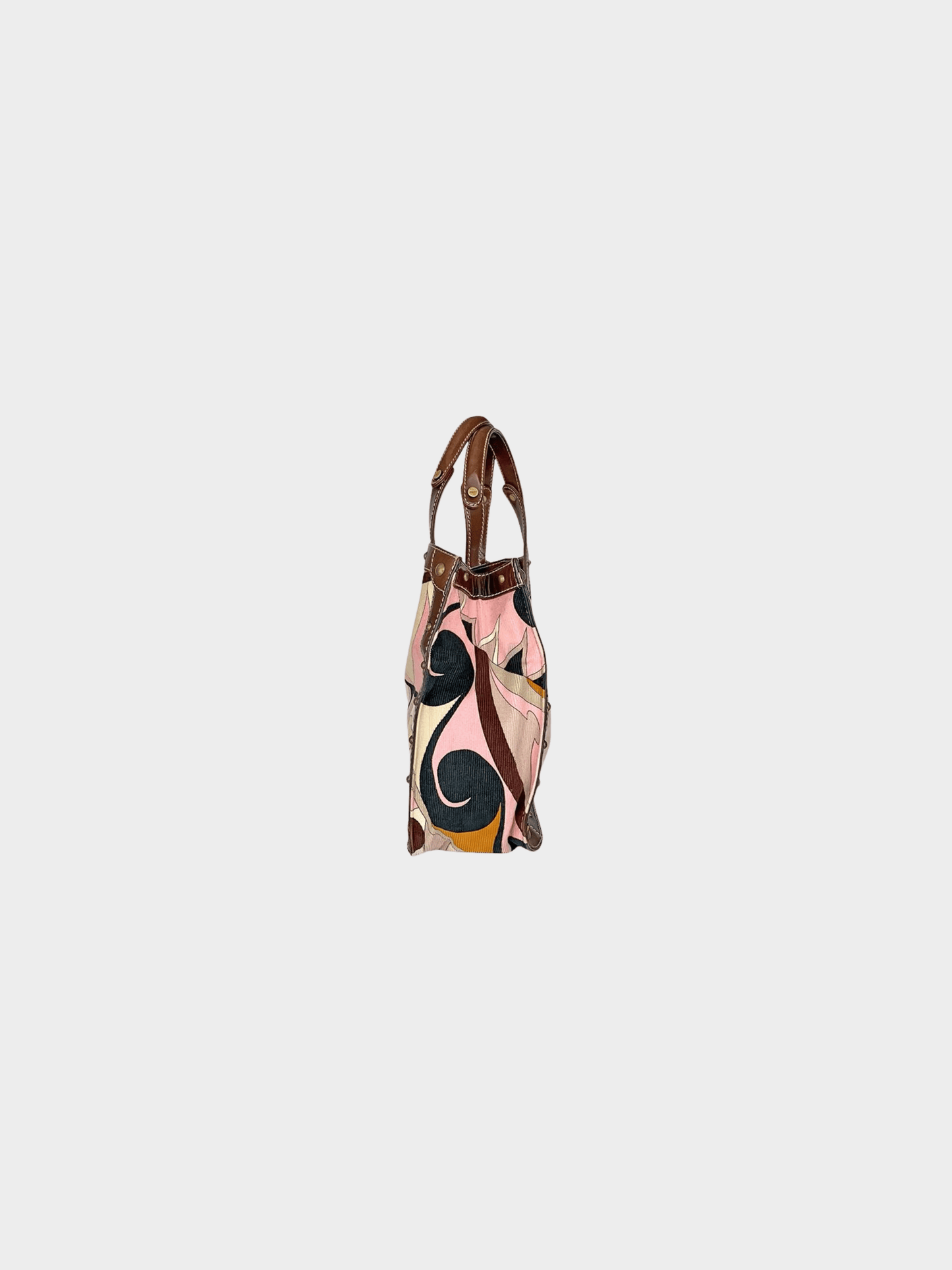 Emilio Pucci 2000s Multicoloured Graphic Swirl Handbag