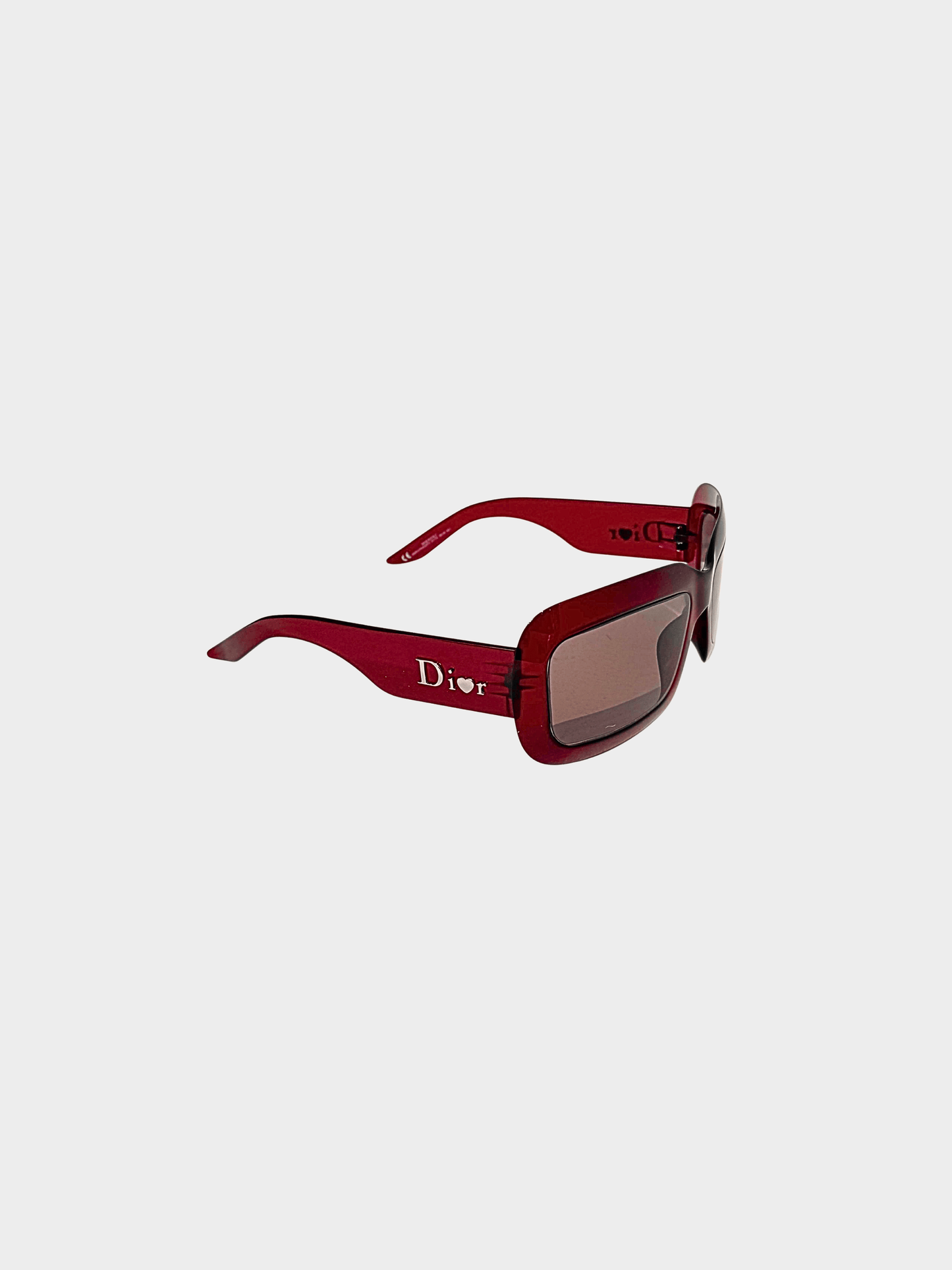 Christian Dior 2000s Red Heart Logo Sunglasses