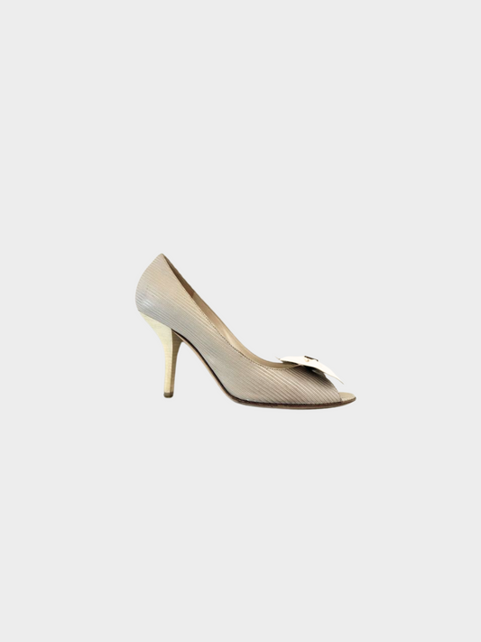 Christian Dior 2000s White Bow Heels