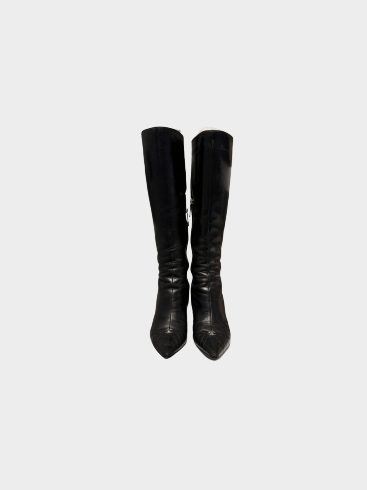 Chanel FW 2004 Black CC Turnlock Boots
