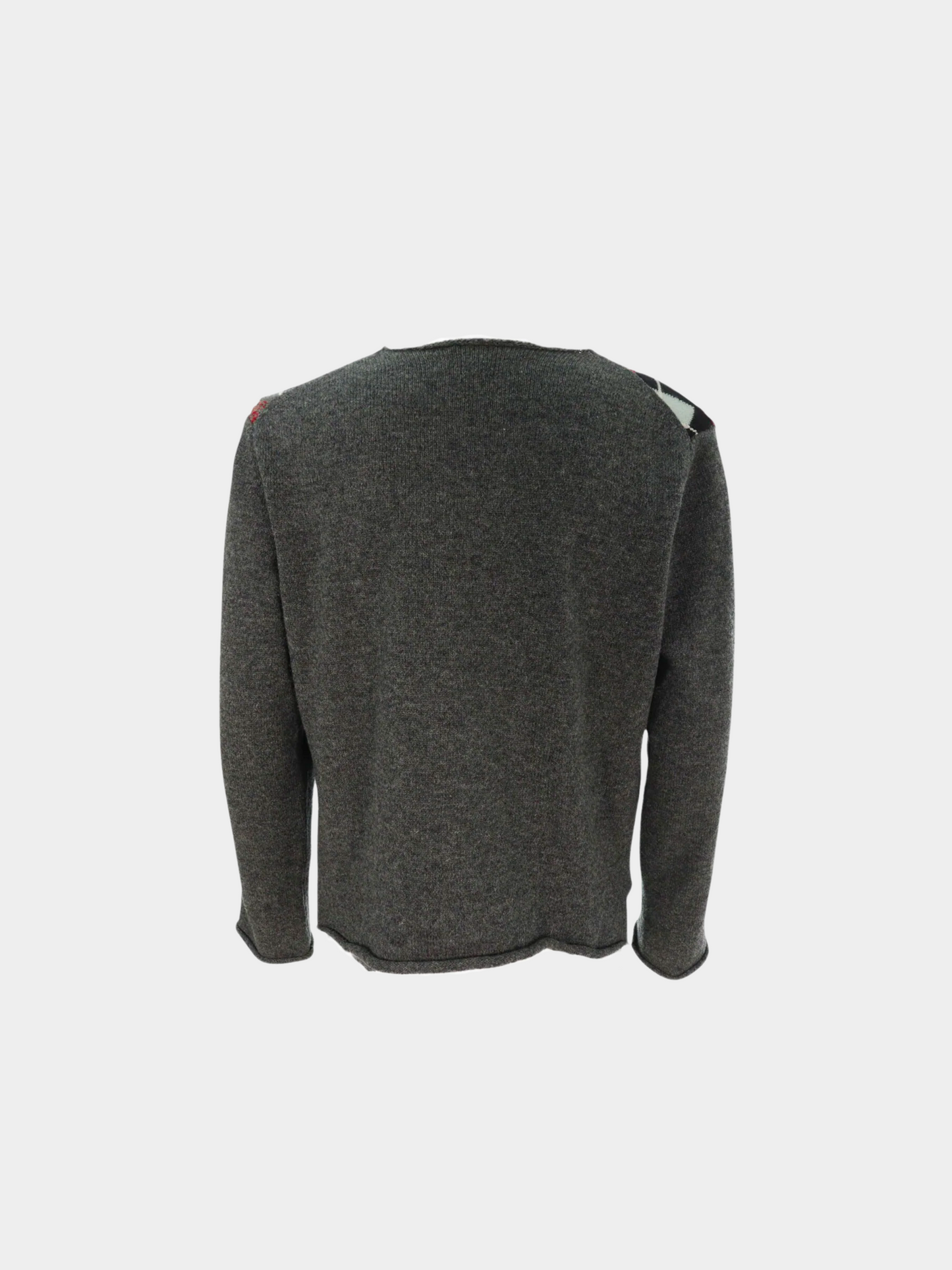 Comme Des Garcons AW 2015 Multicolor Argyle Wool Long Sleeve Shirt
