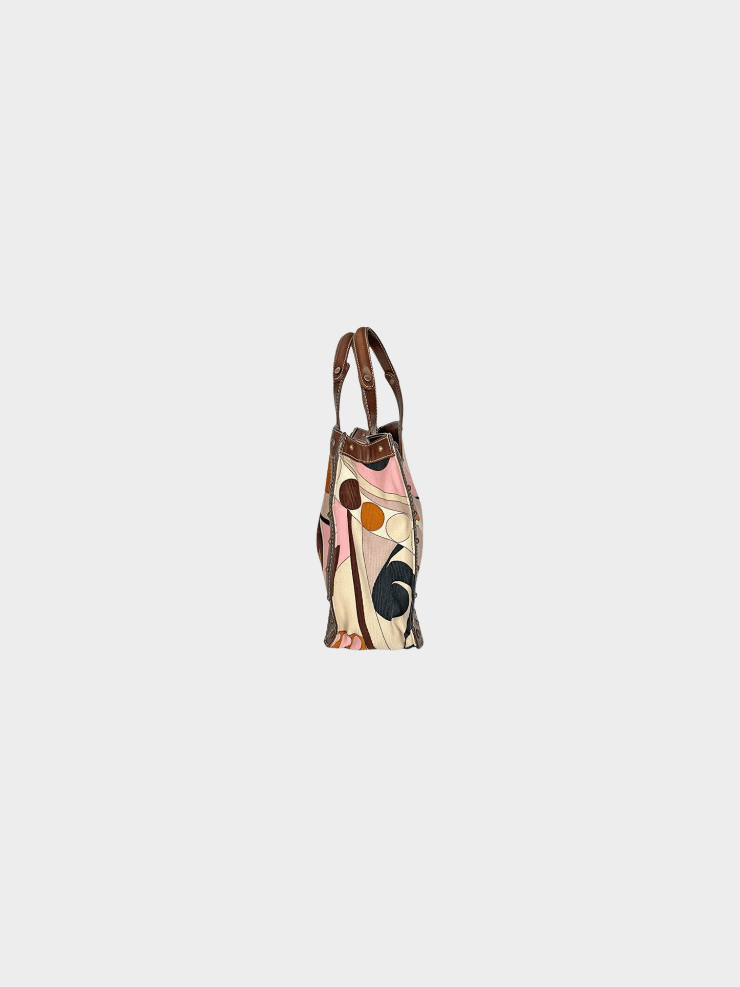 Emilio Pucci 2000s Multicoloured Graphic Swirl Handbag