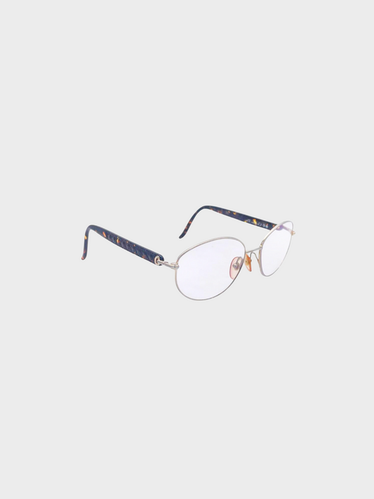 Christian Dior 2010s Tortoise Shell Metal Frame Glasses
