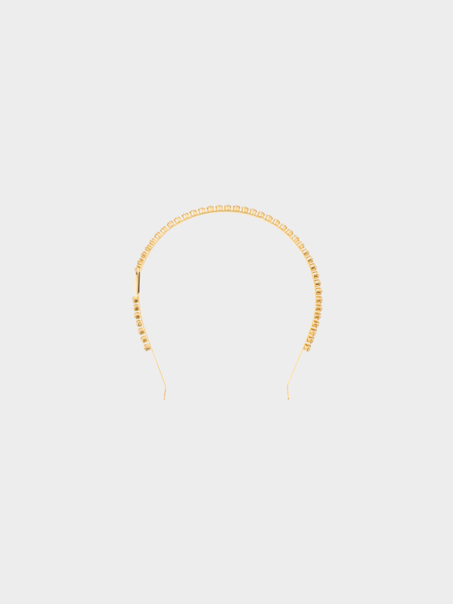 Prada 2010s Gold Crystal Embellished Headband