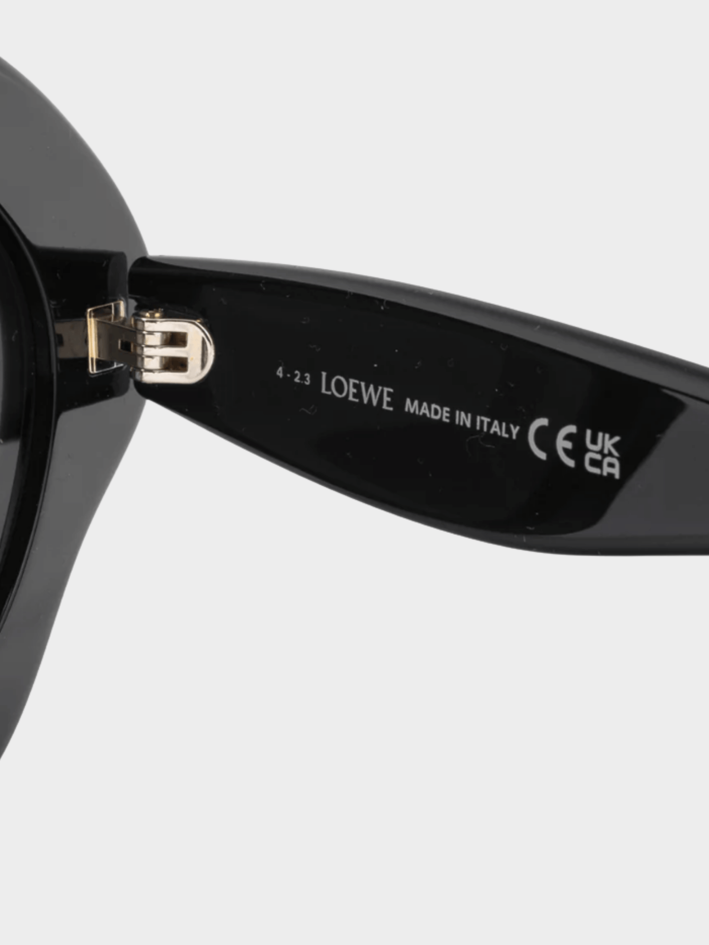 Loewe 2020s Black and Smoke Logo-Temple Cat-Eye Sunglasses