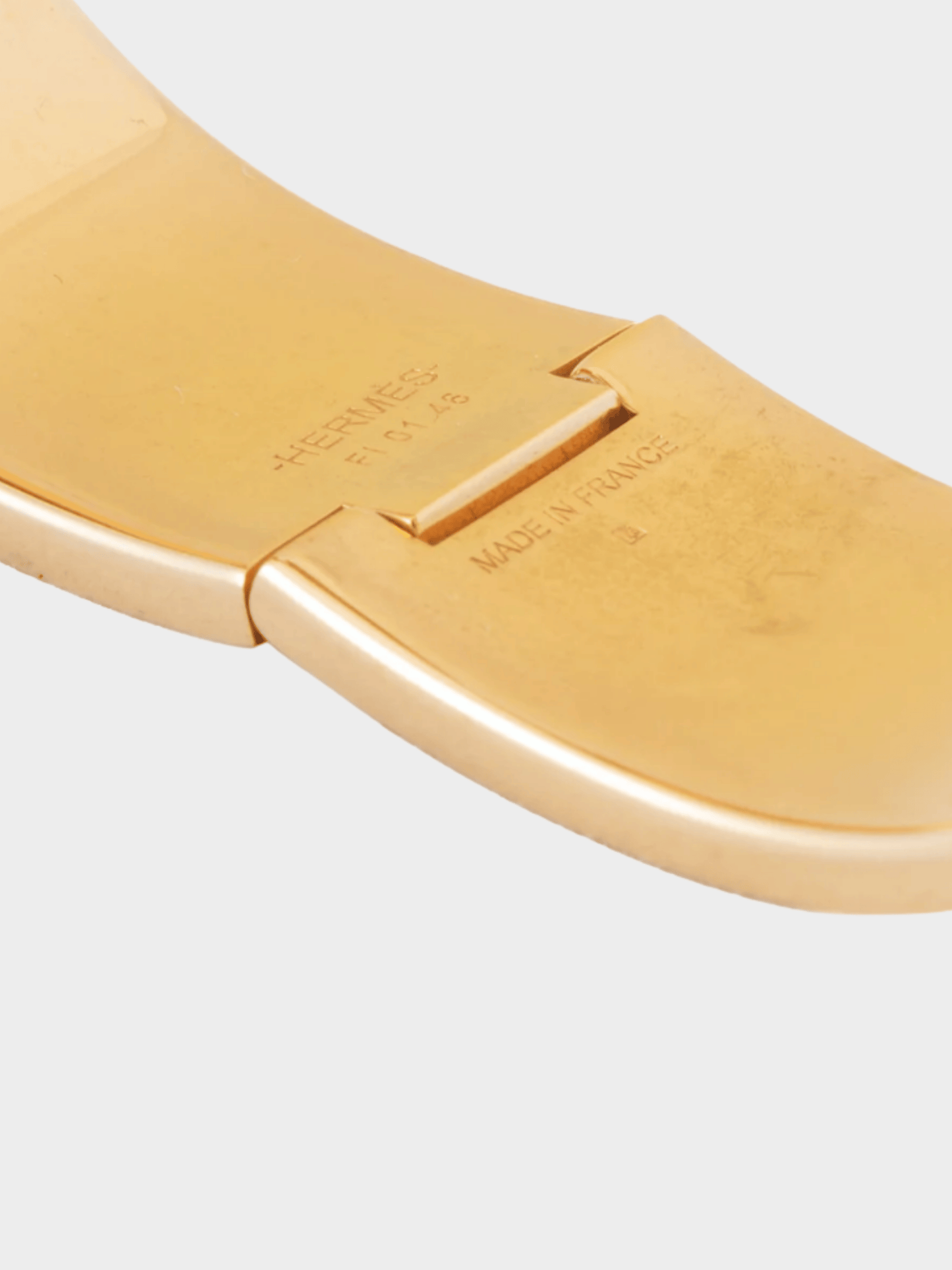 Hermes 2010s Clic H Rose Dragee Wide Enamel Bracelet