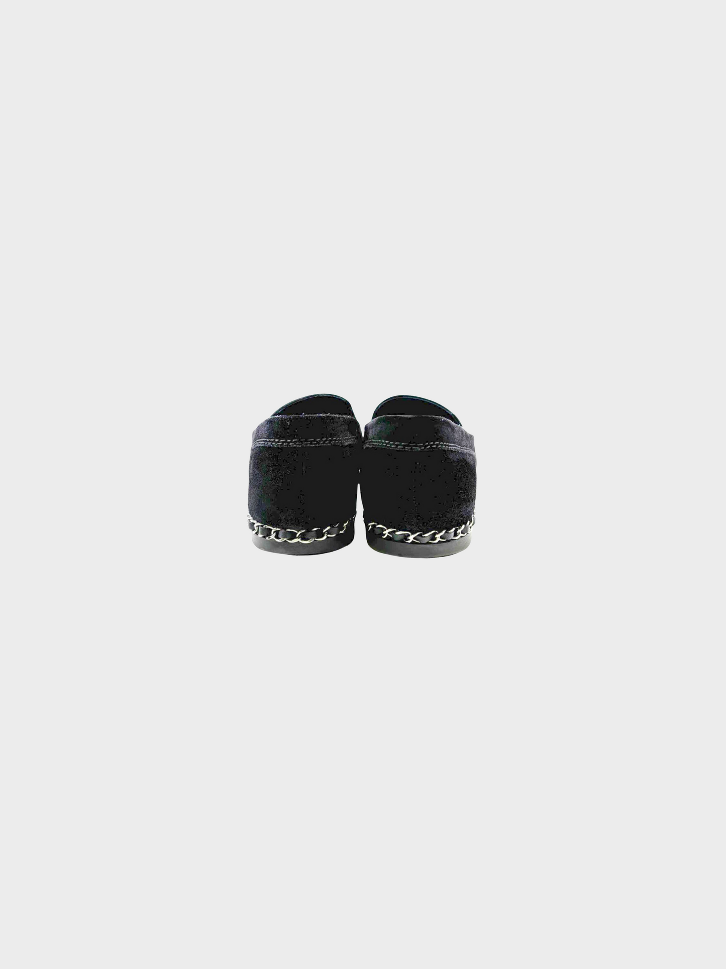 Chanel 1990s CC Black Suede Loafers