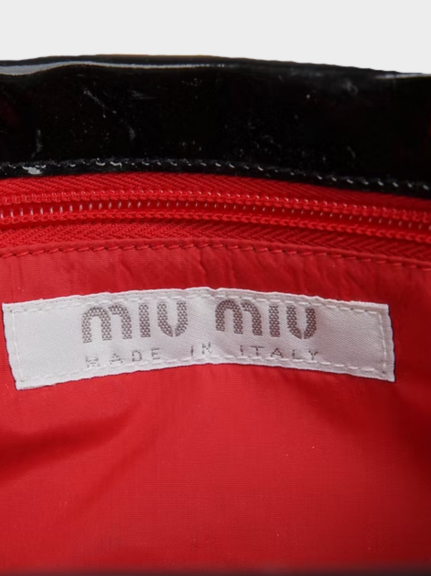 Miu Miu SS 2000 Black Mini Patent Leather Bag