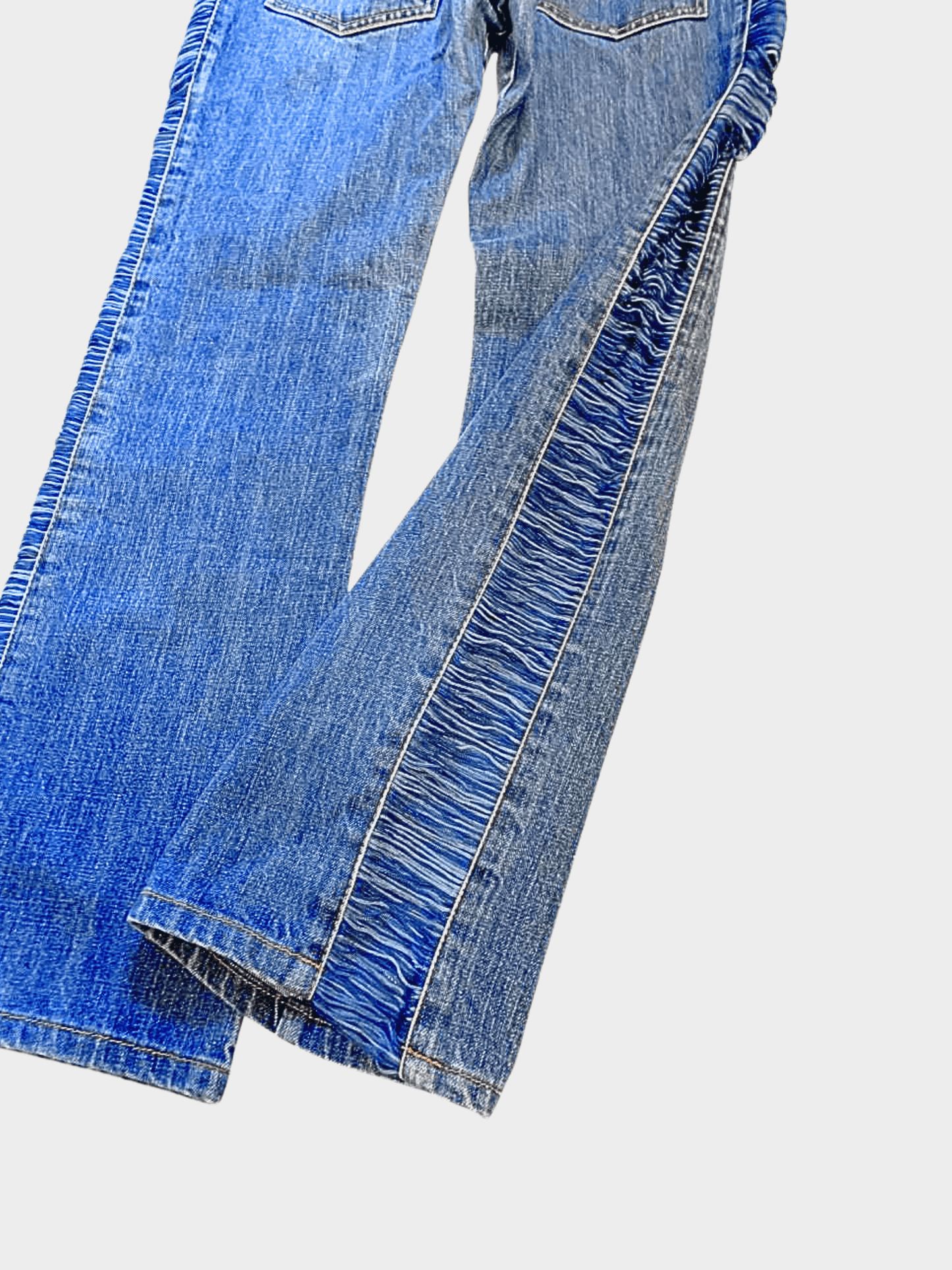 Jean Paul Gaultier 2000s Blue Denim Fringe Jeans