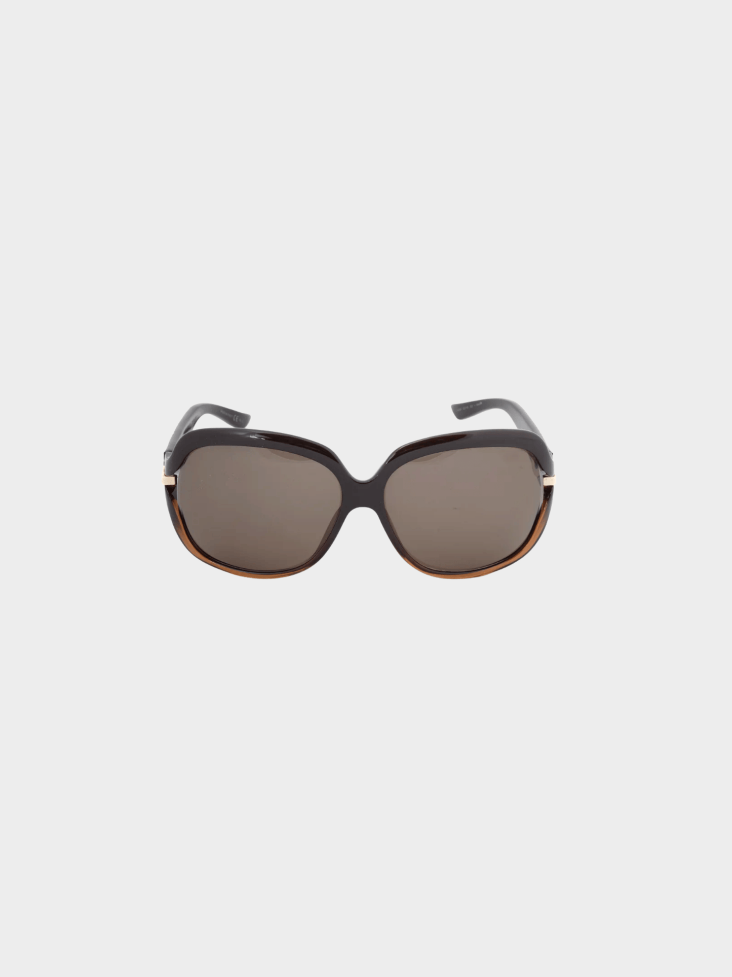 Christian Dior 2000s MyLadyDior7 Brown Cannage Oversized Square Sunglasses