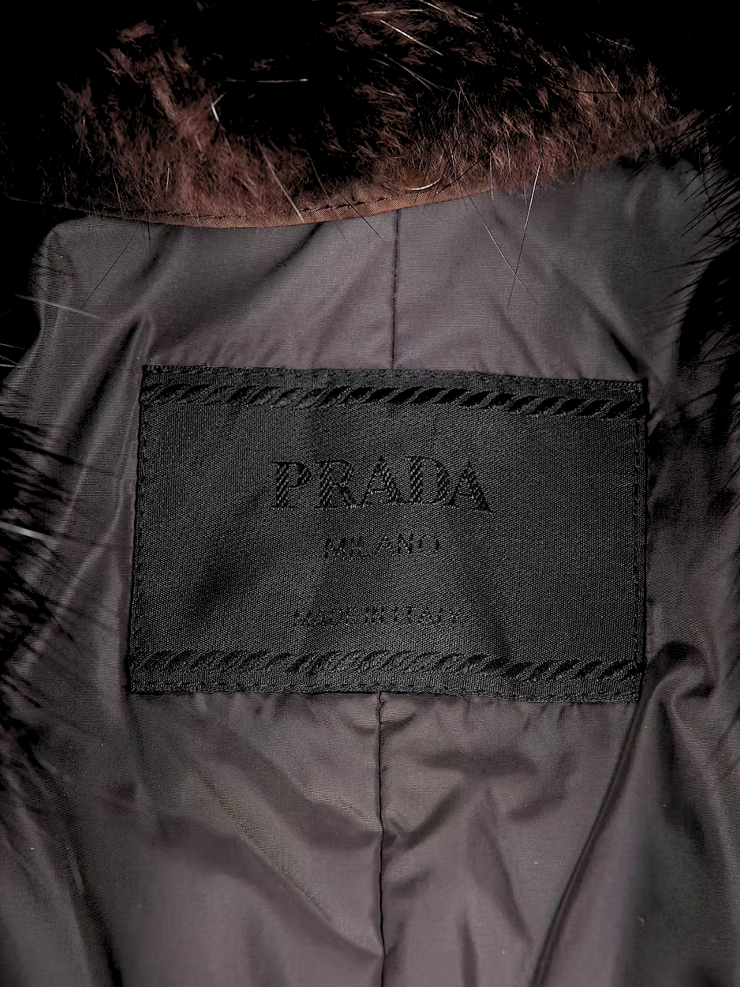 Prada 2000s Fur Collar Jacket