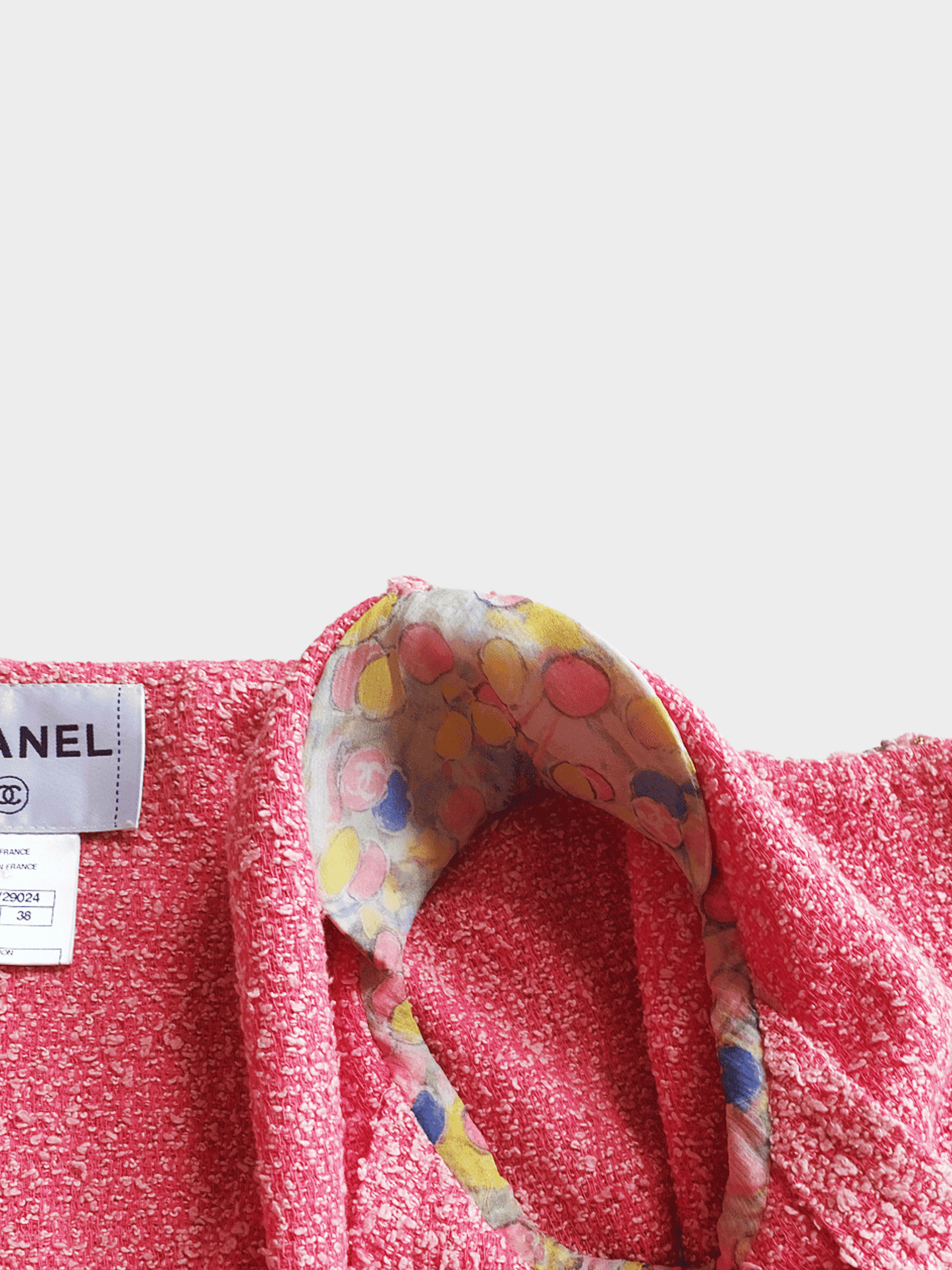 Chanel 2000s Pink Tweed Cropped Jacket