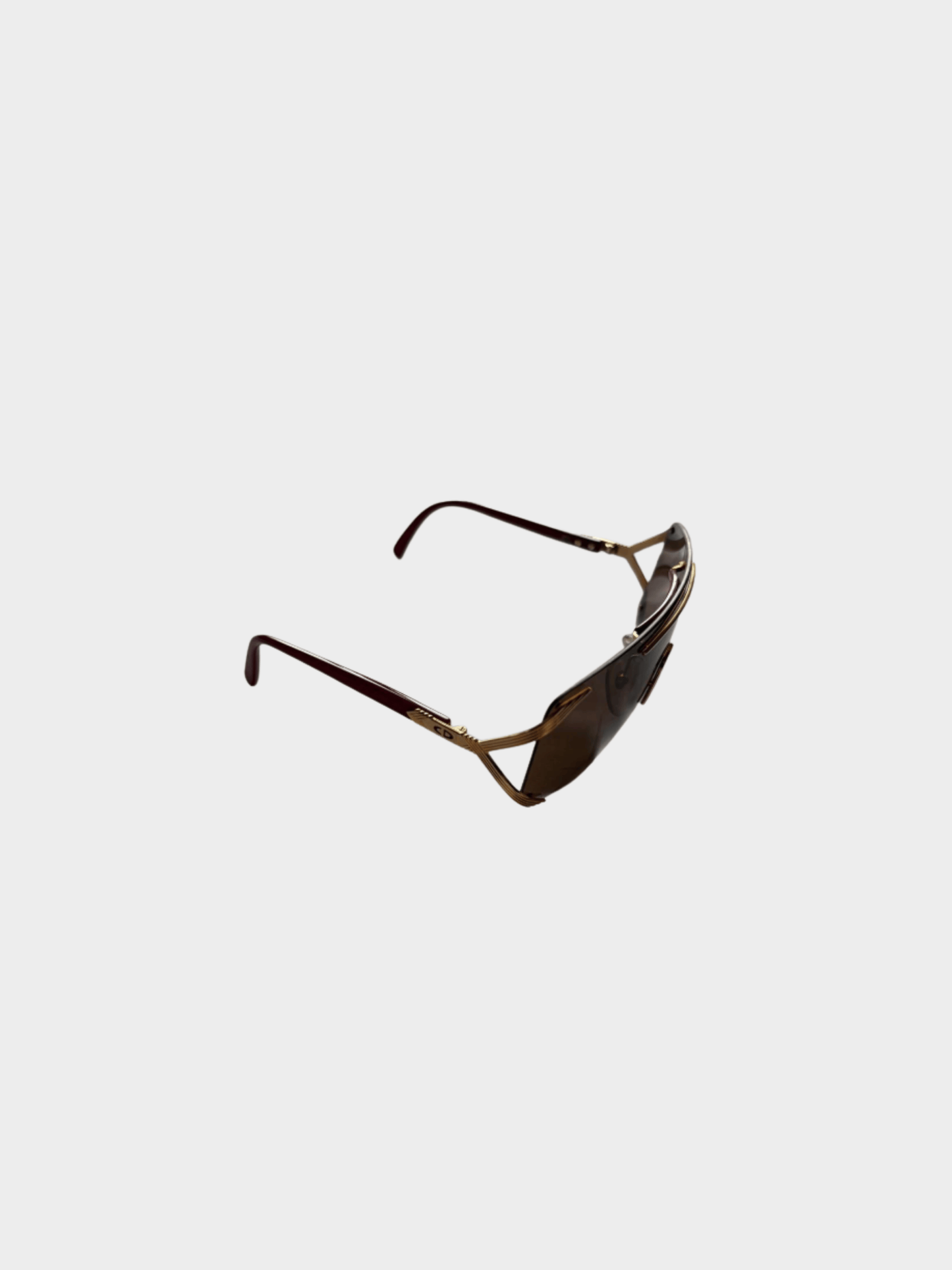 Christian Dior 2000s Brown Acetate Visor Sunglasses
