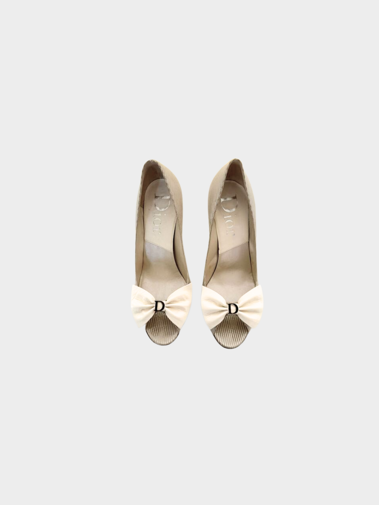 Christian Dior 2000s White Bow Heels
