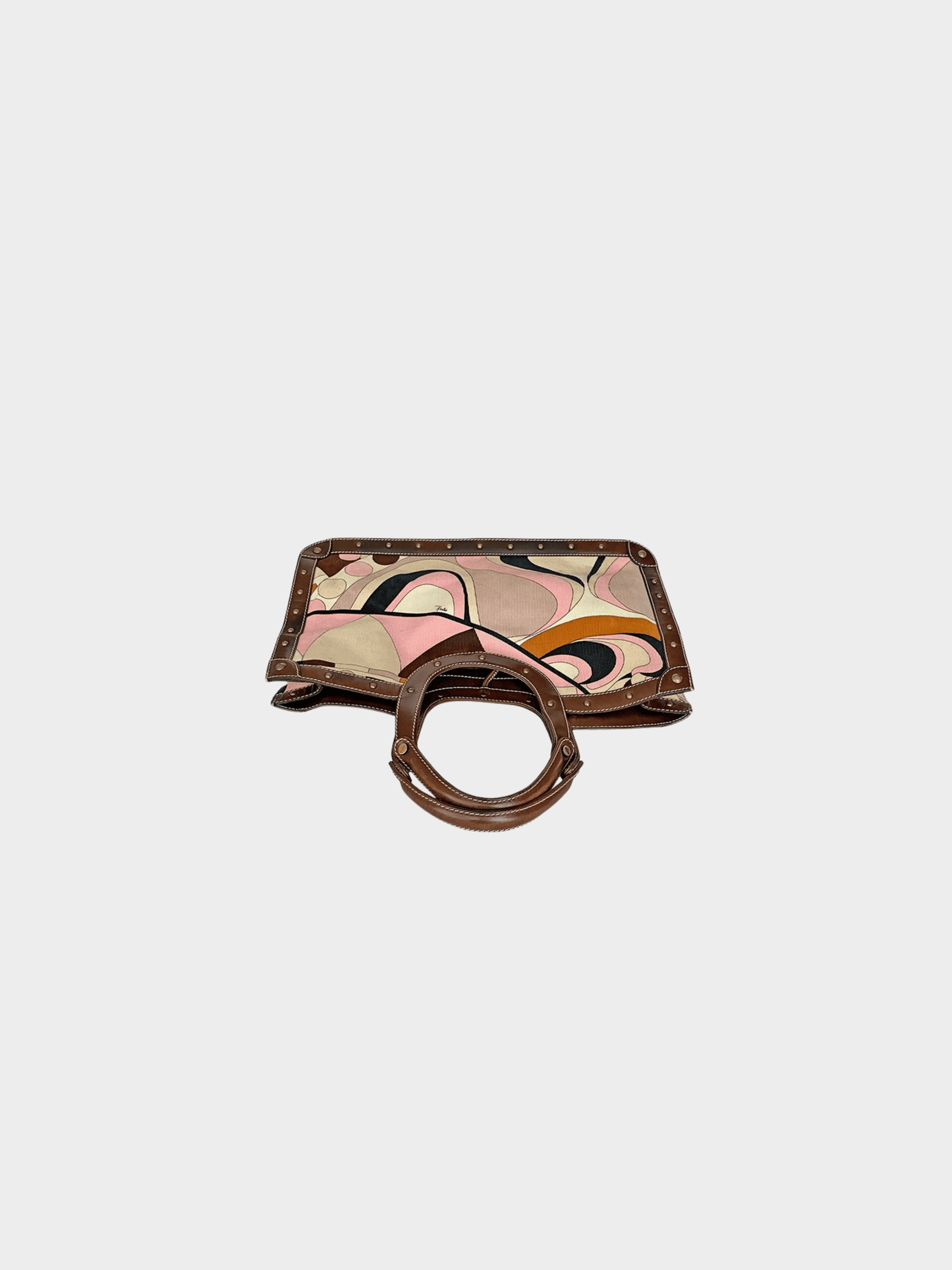 Emilio Pucci 2000s Multicoloured Graphic Swirl Handbag
