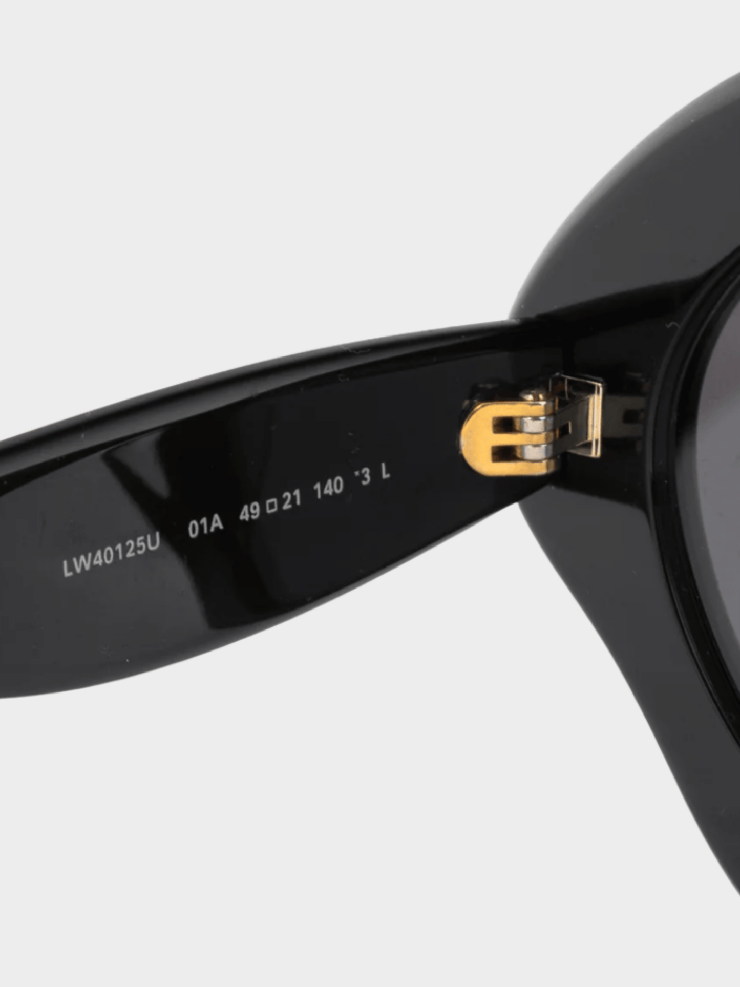 Loewe 2020s Black and Smoke Logo-Temple Cat-Eye Sunglasses