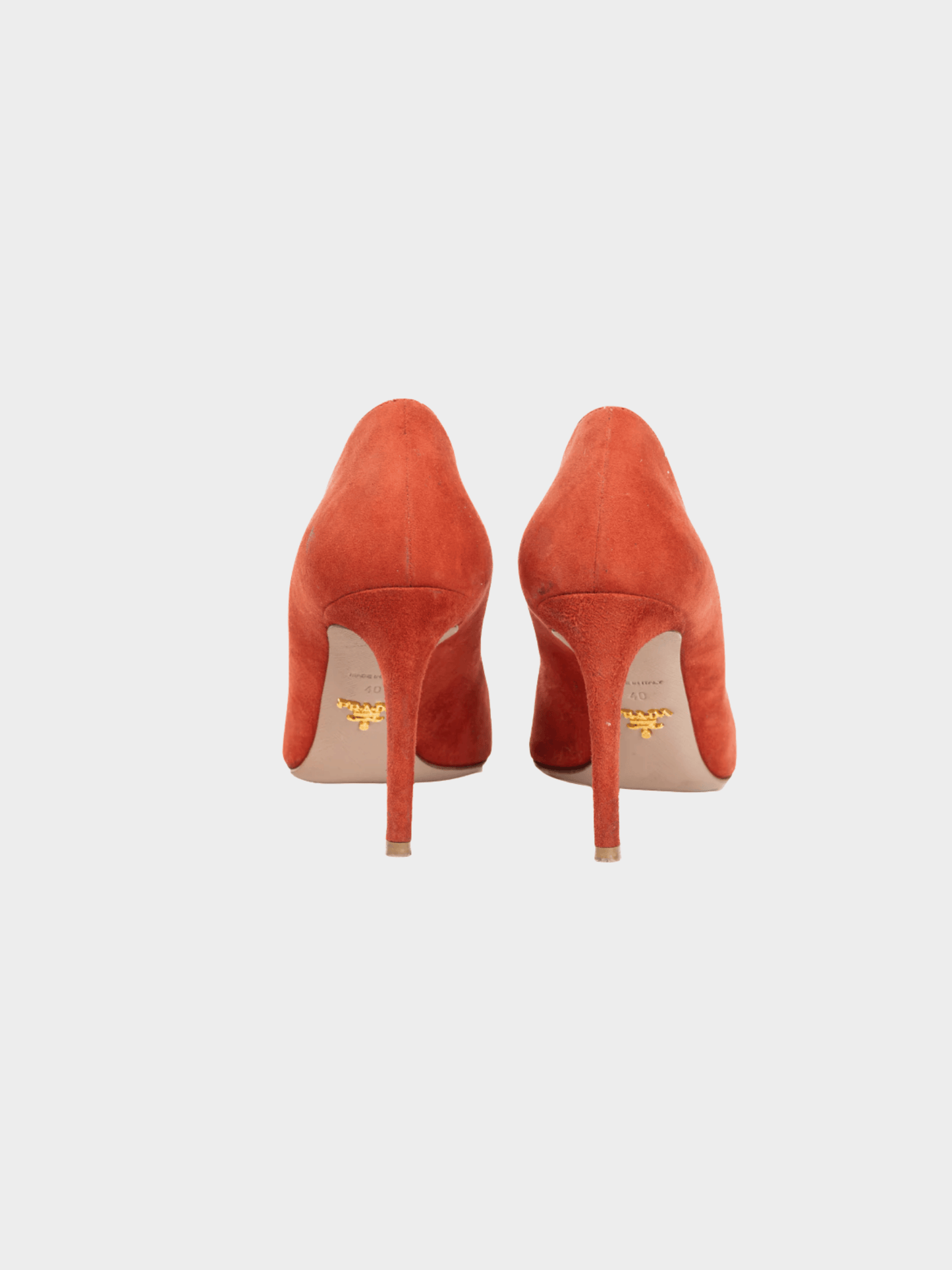 Prada 2000s Red Suede Pointed-Toe Pumps