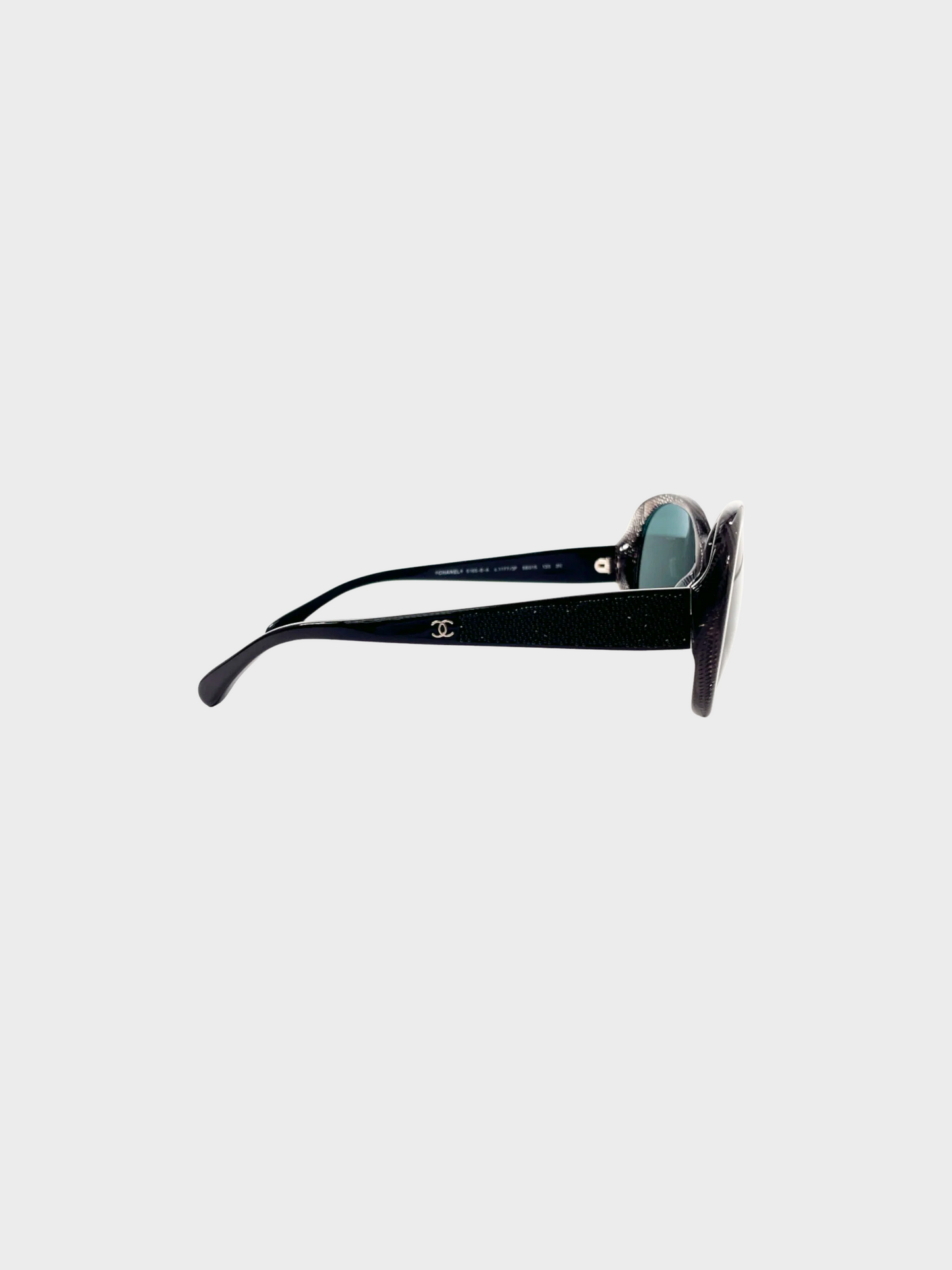 Chanel 2000s Black Coco Mark Sunglasses