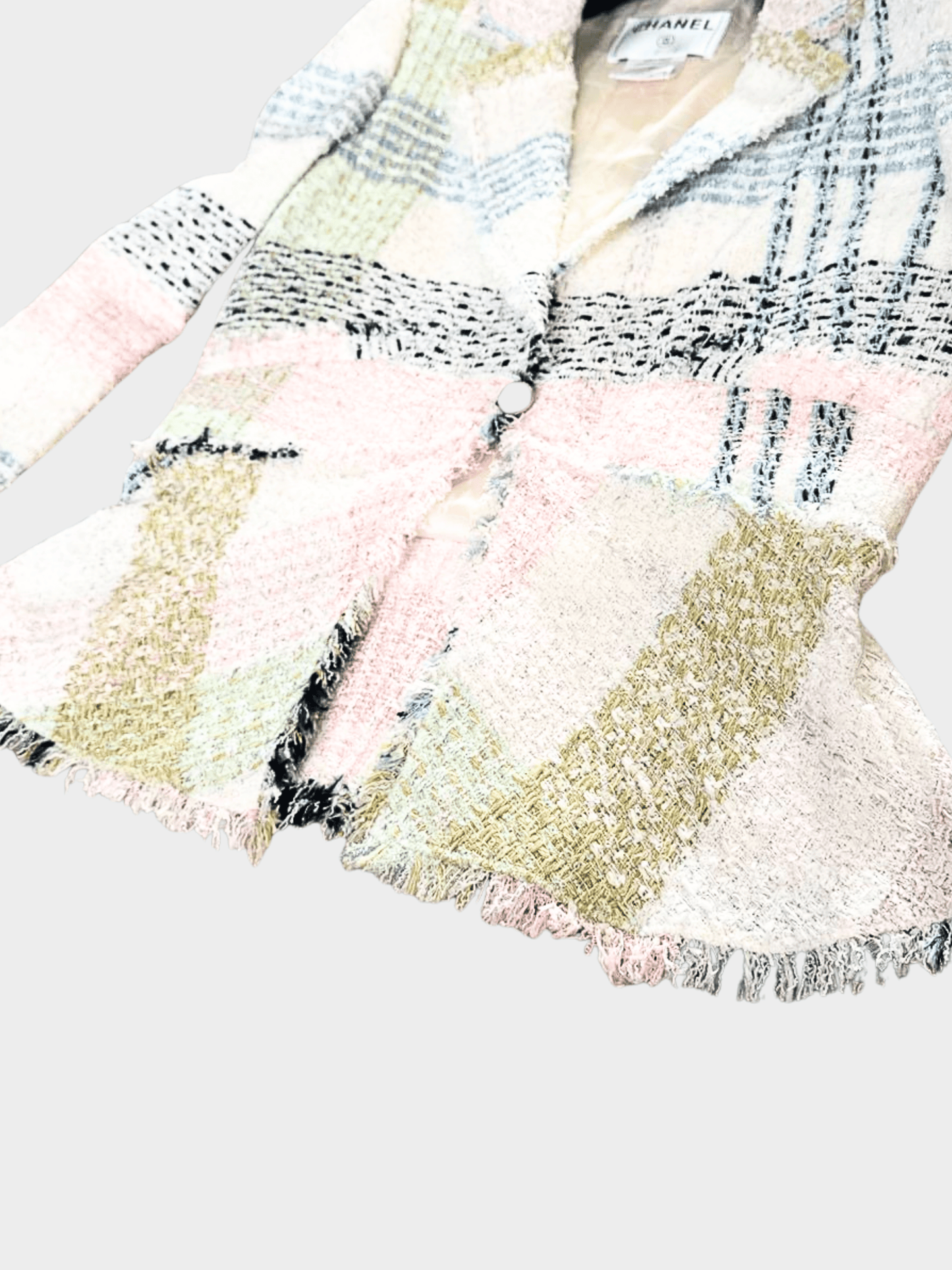 Chanel SS 2005 White and Multicolour Tweed Jacket