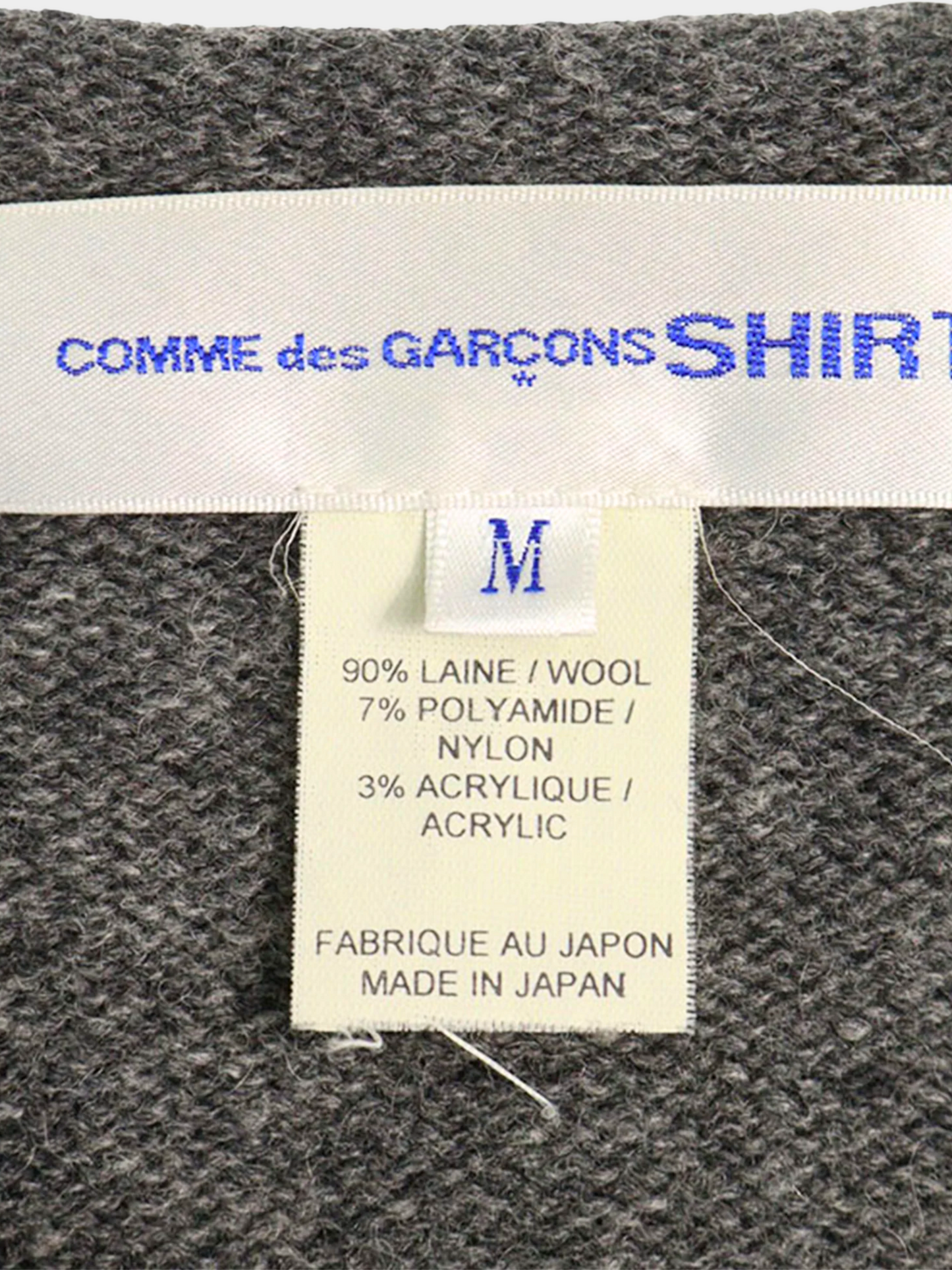 Comme Des Garcons AW 2015 Multicolor Argyle Wool Long Sleeve Shirt