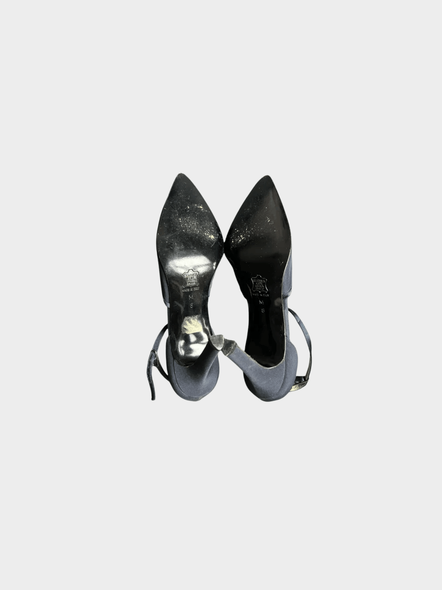 Yves Saint Laurent 2000s Navy T-Strap Heels